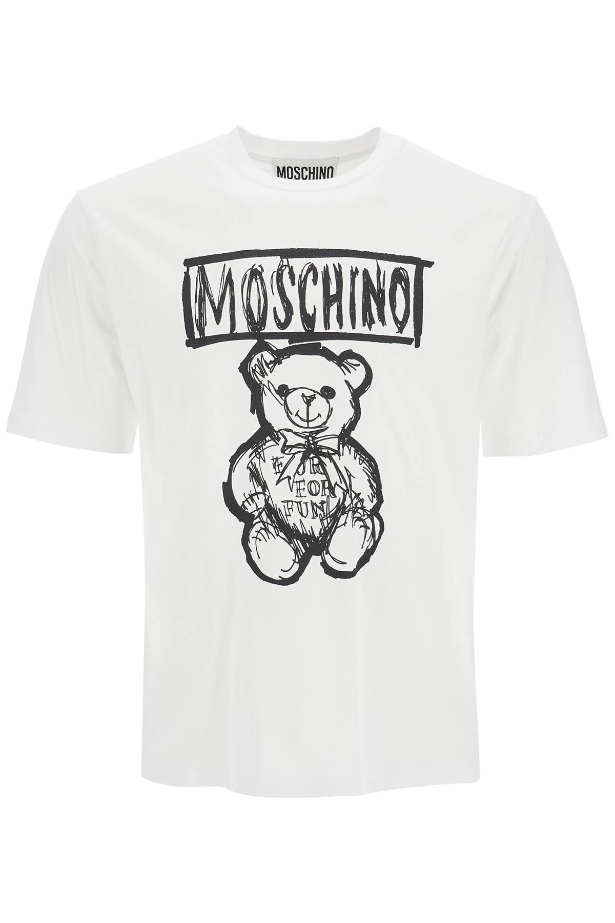 Shop Moschino 'teddy Bear Print T In White