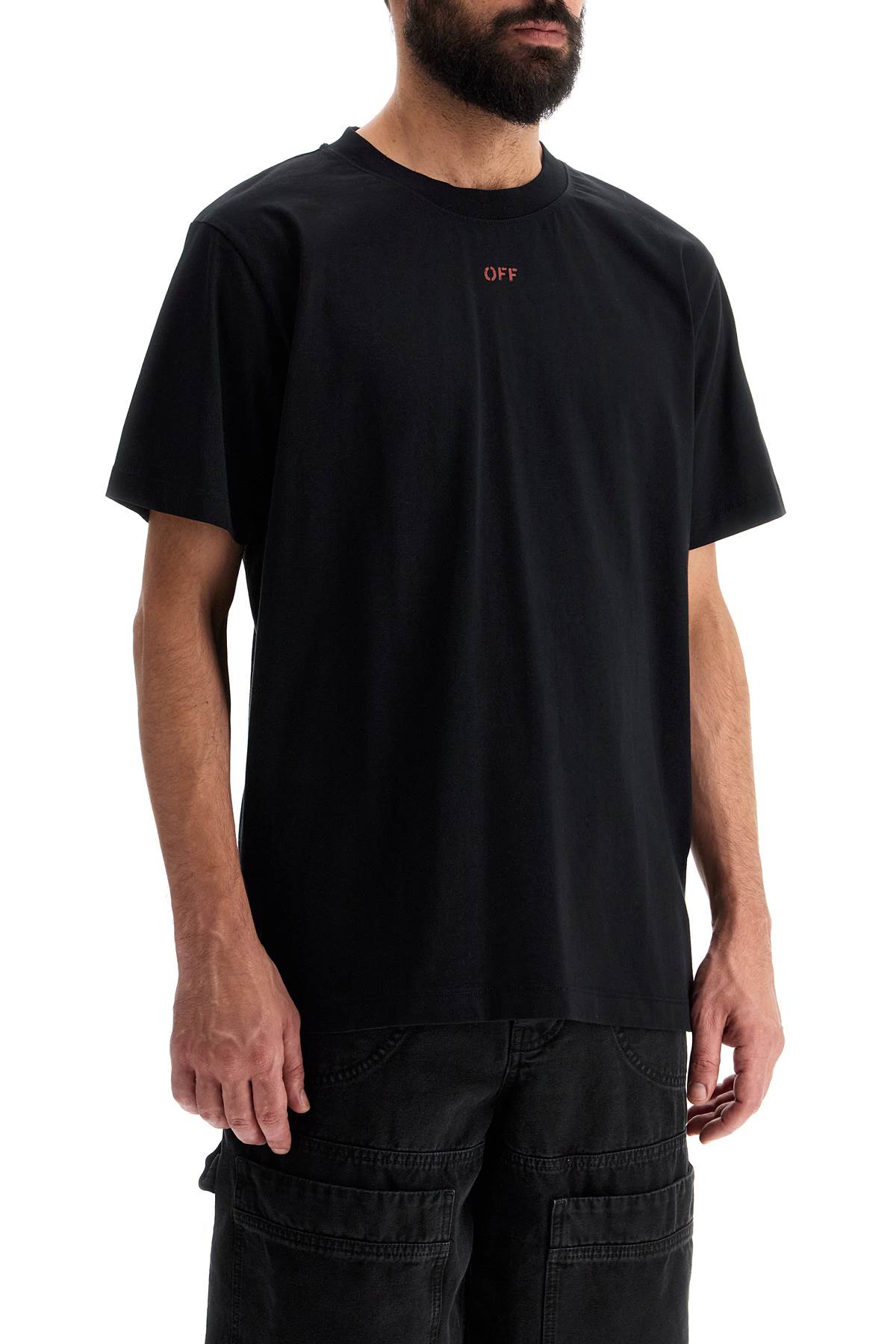 Shop Off-white Erta  "offer Print T In Black