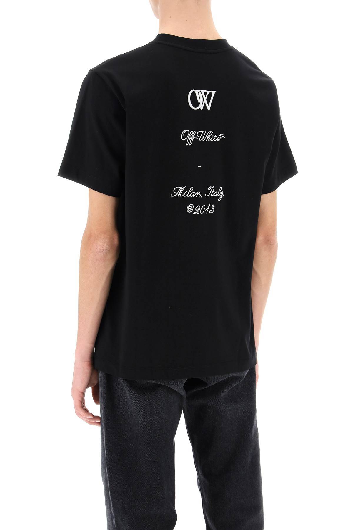 Shop Off-white Crew-neck T-shirt With 23 Logo In Black