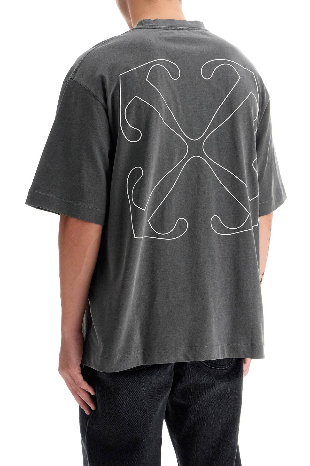 Shop Off-white Outline Arrow T-shirt Design In Grey