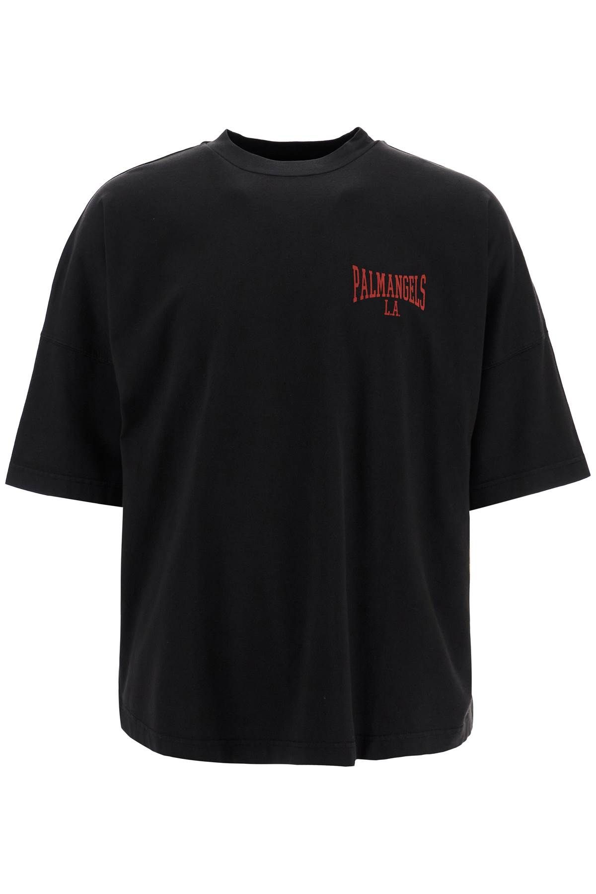 Shop Palm Angels College T-shirt In Black