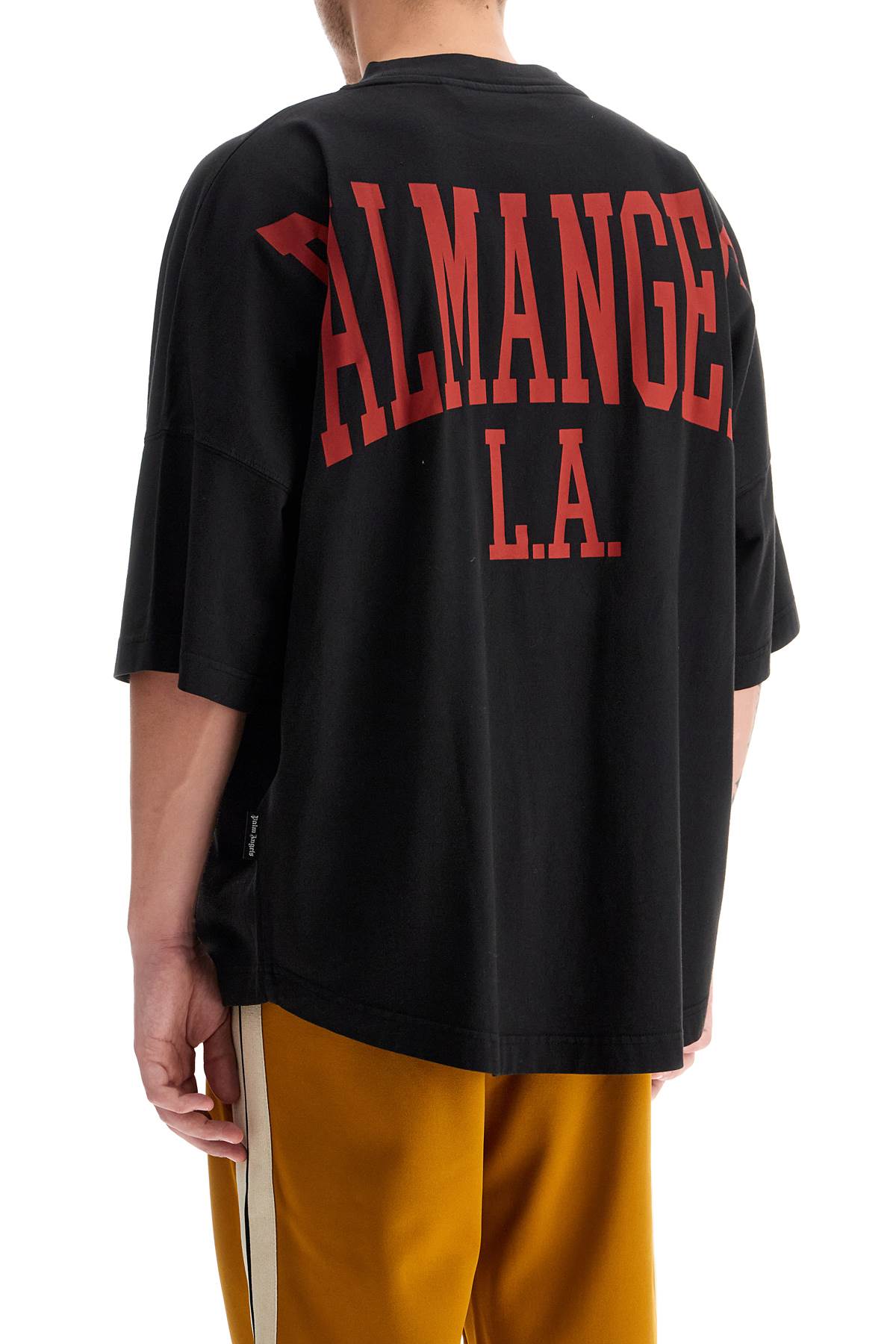 Shop Palm Angels College T-shirt In Black