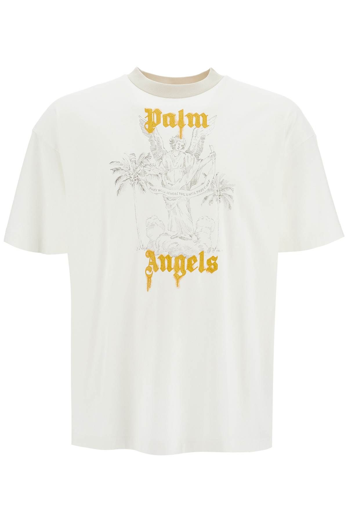 Shop Palm Angels Oversized Pencil Print In White