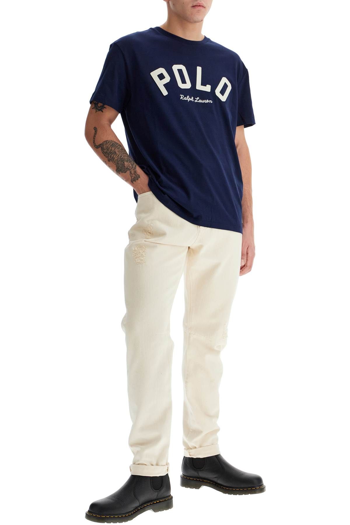 Shop Polo Ralph Lauren Classic Fit Logo T-shirt In Blue