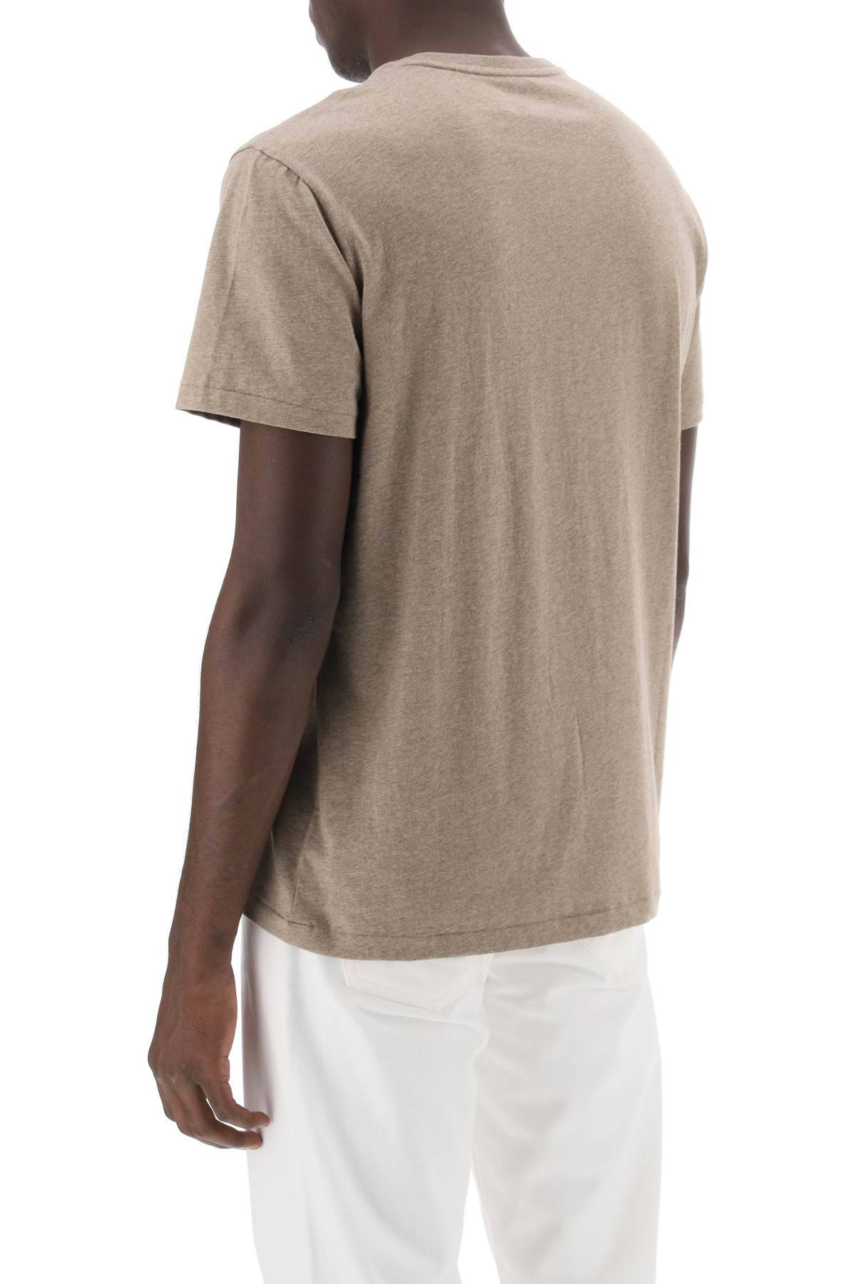 Shop Polo Ralph Lauren Custom Slim Fit Crew-neck T-shirt In Khaki