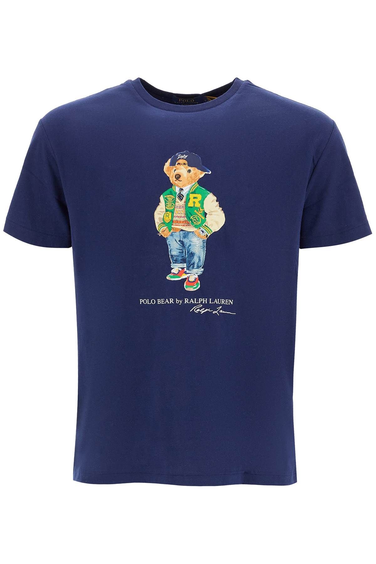 Shop Polo Ralph Lauren Classic Fit T-shirt With Polo Bear Print In Blue