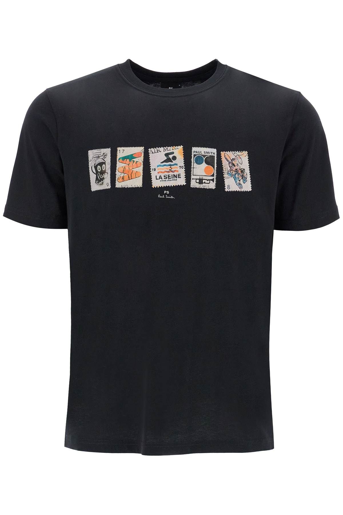 Shop Ps By Paul Smith Stamp T-shirt Design In Black