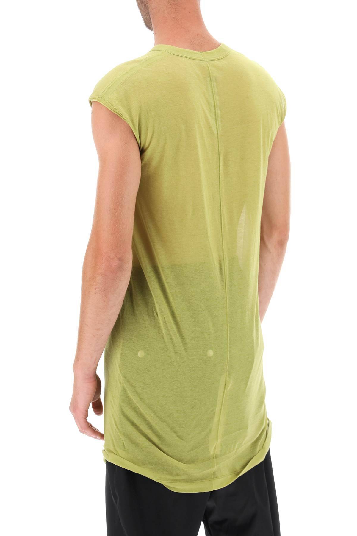 Shop Rick Owens 'dylan' Maxi T-shirt With V Neck In Green