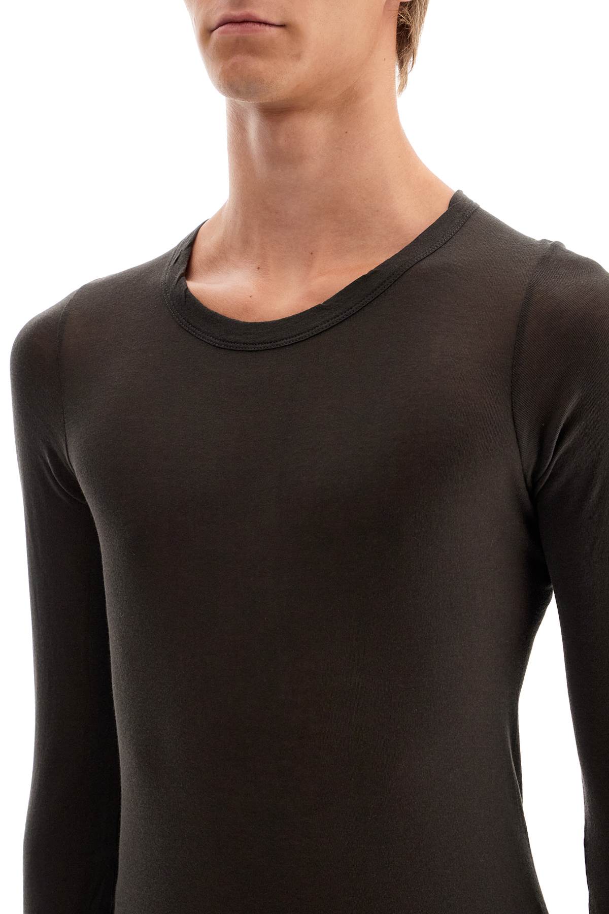 Shop Rick Owens "basic Long Sleeve T-shirt For In Grey