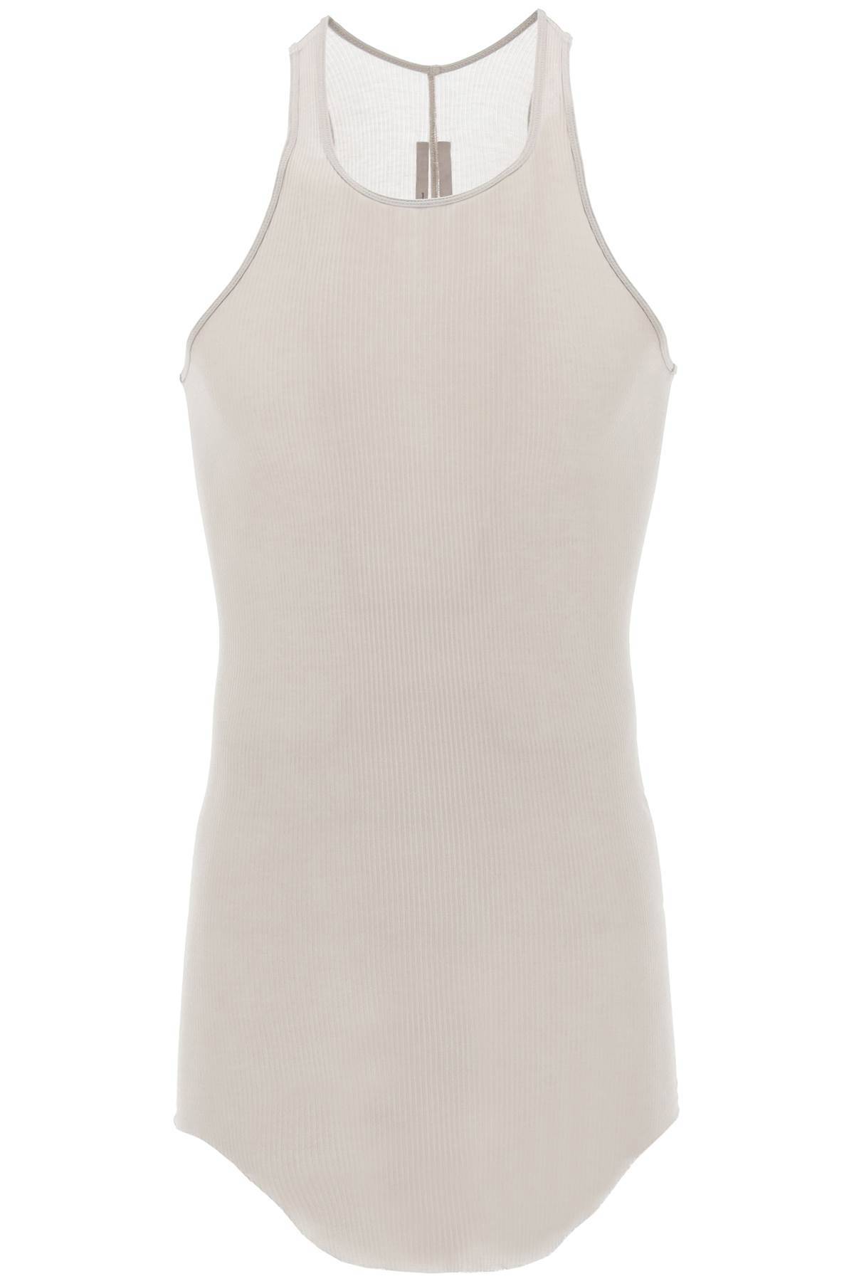 Rick Owens Off-white Ribbed Tank Top In Neutro
