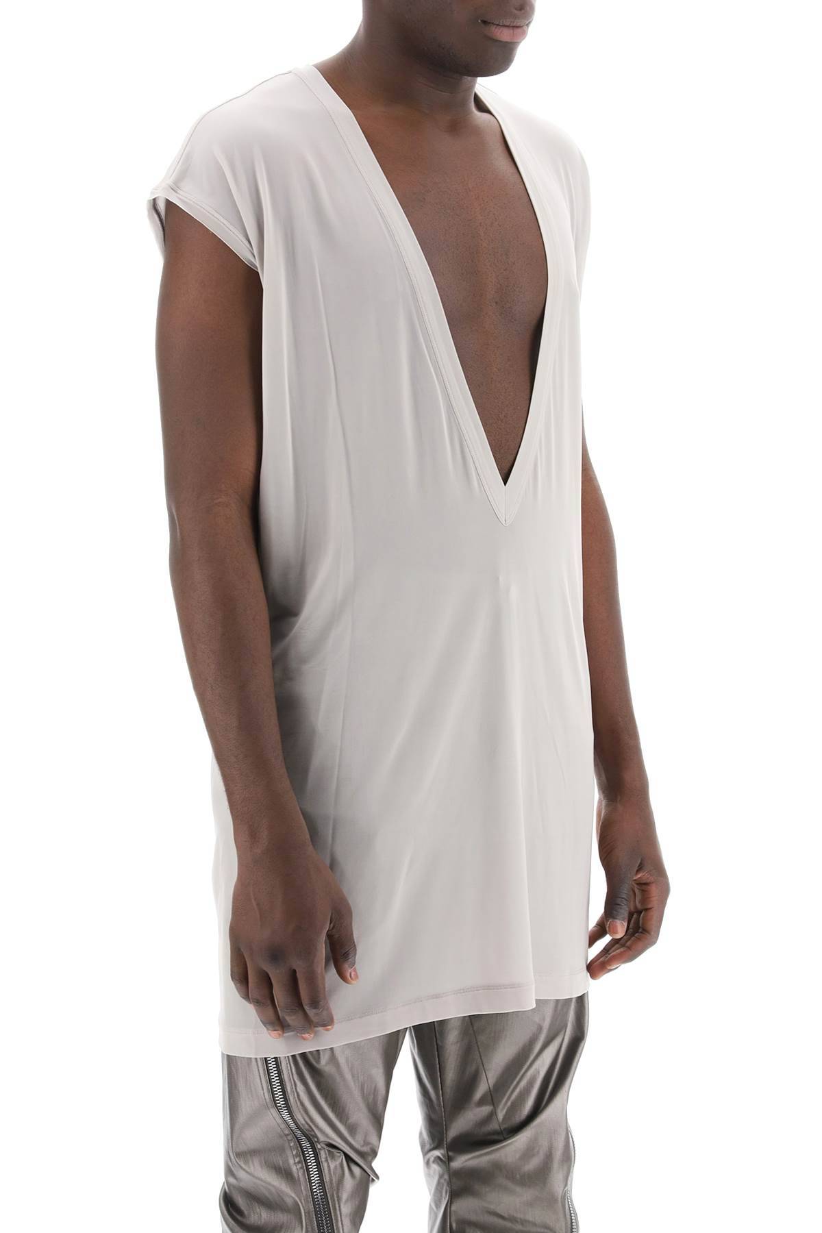 Shop Rick Owens Dylan's Top In Cupro Jersey In Grey