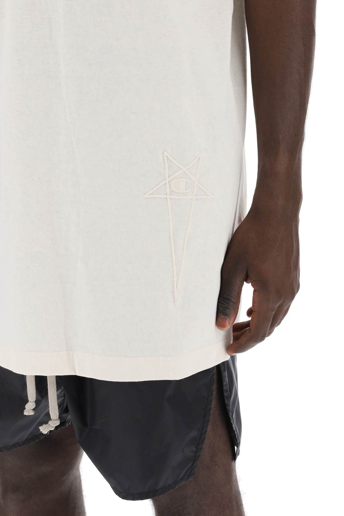 Shop Rick Owens "organic Cotton Jersey Top By  X Champion In Dylan In Neutro