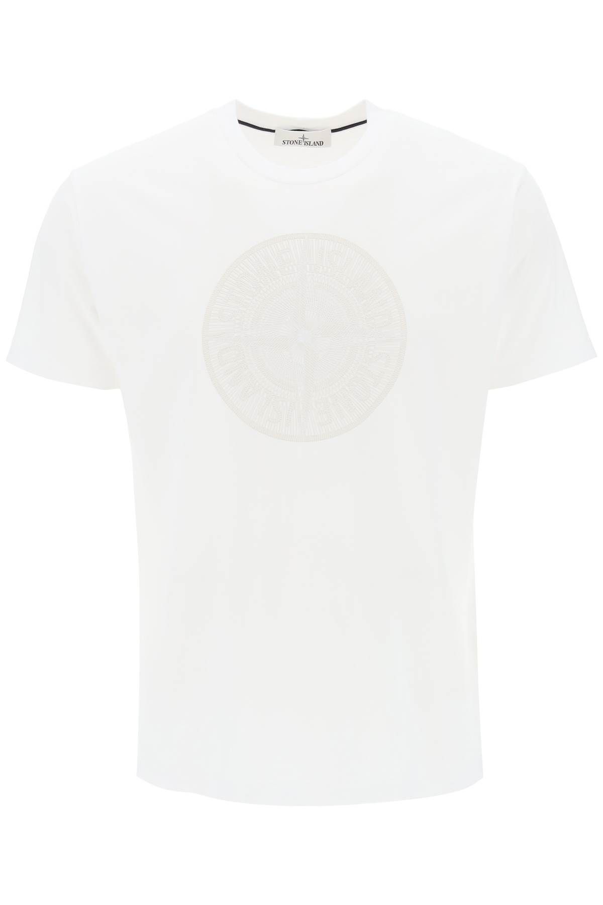 Stone Island T-shirt With Print On The Chest In White