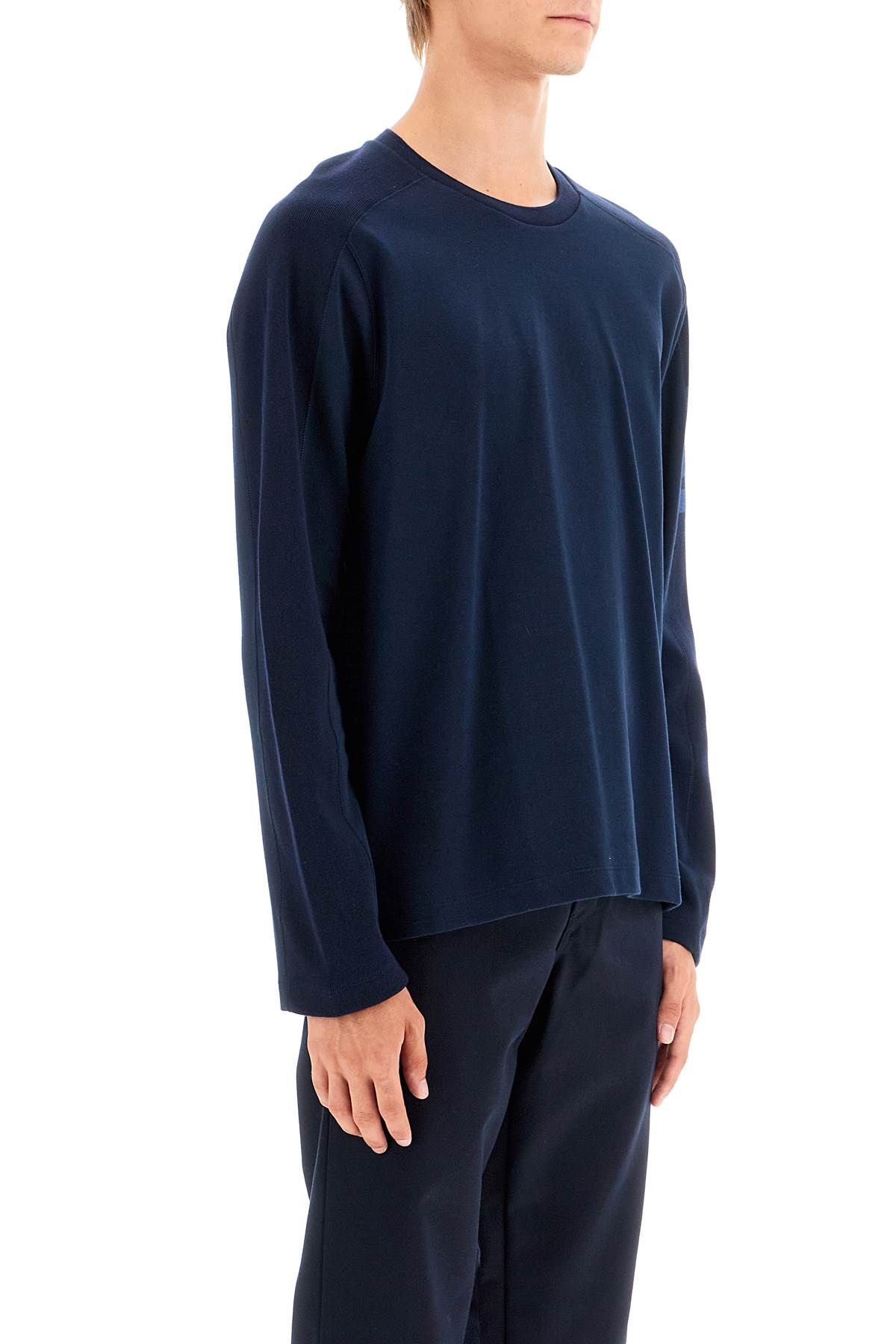 Shop Thom Browne Long-sleeved 4-bar In Blue