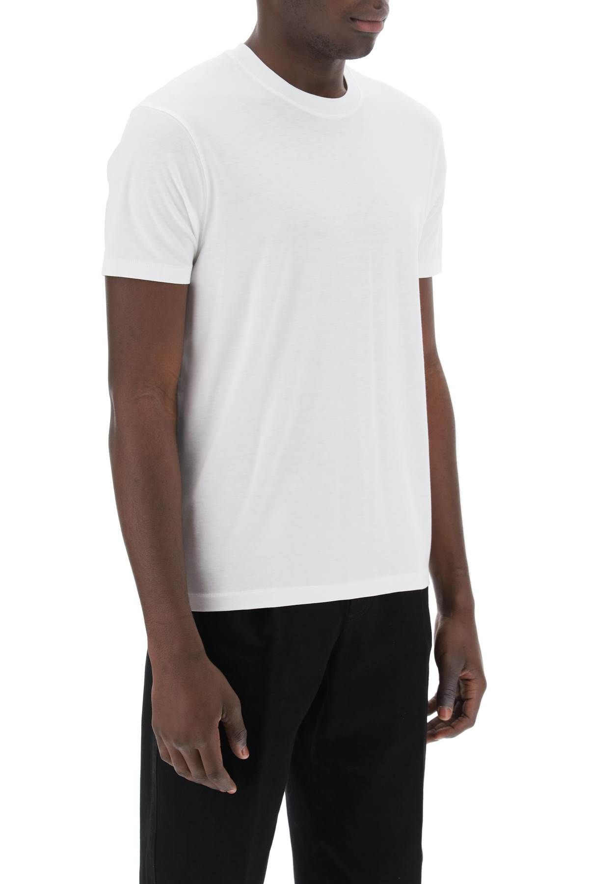 Shop Tom Ford Cottono And Lyocell T-shirt In White