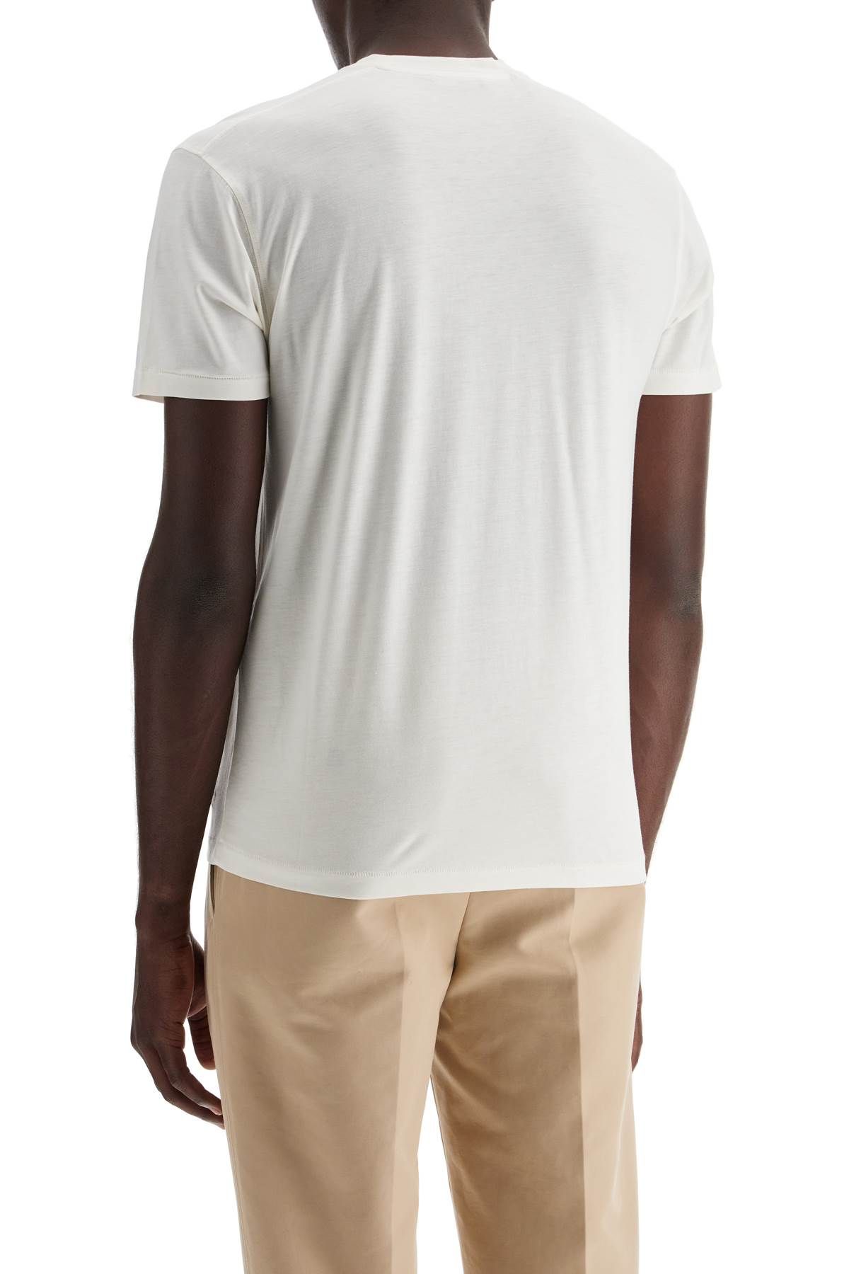 Shop Tom Ford Cottono And Lyocell T-shirt In White