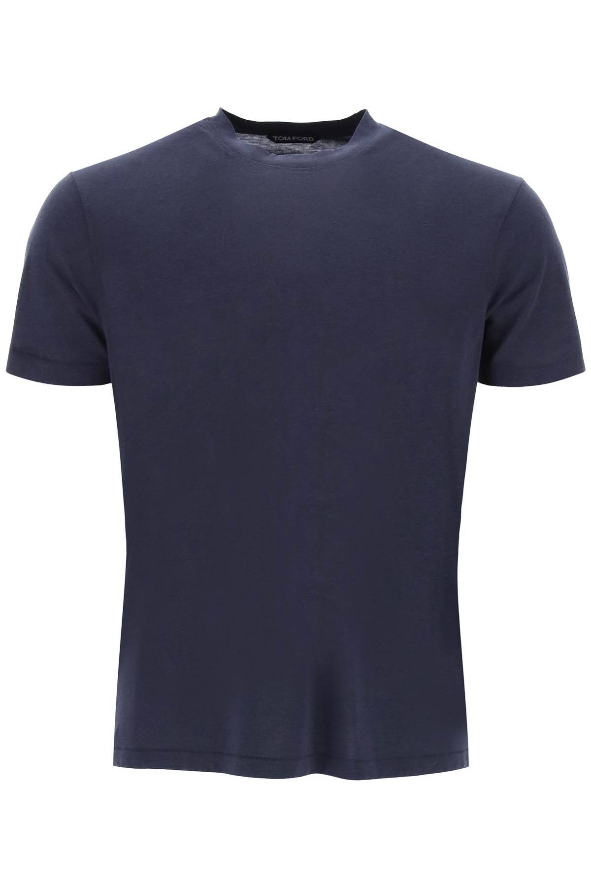 Shop Tom Ford Cottono And Lyocell T-shirt In Blue