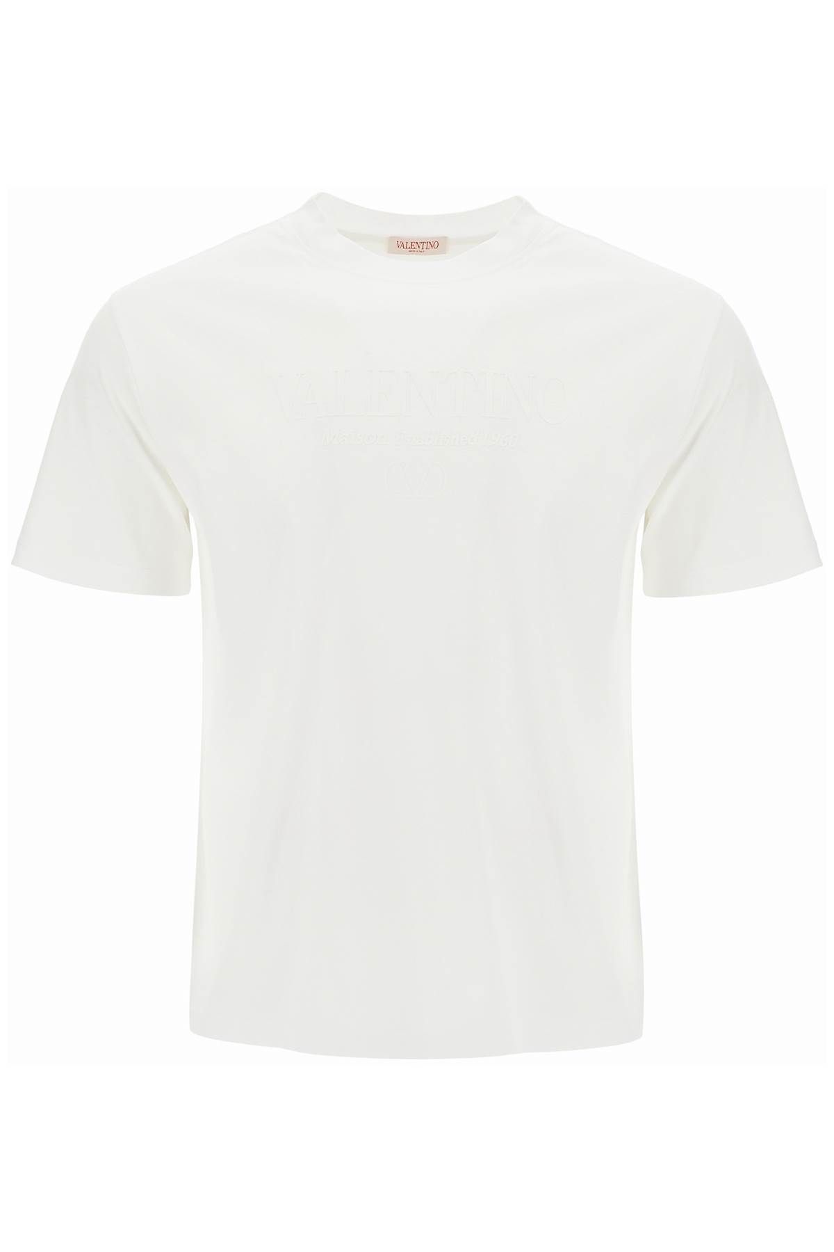 Shop Valentino T-shirt With Logo Print In White