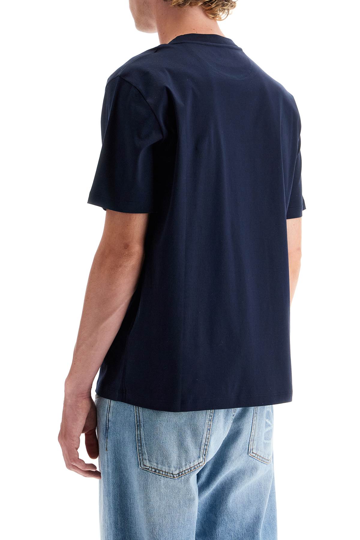 Shop Valentino T-shirt With Logo Print In Blue