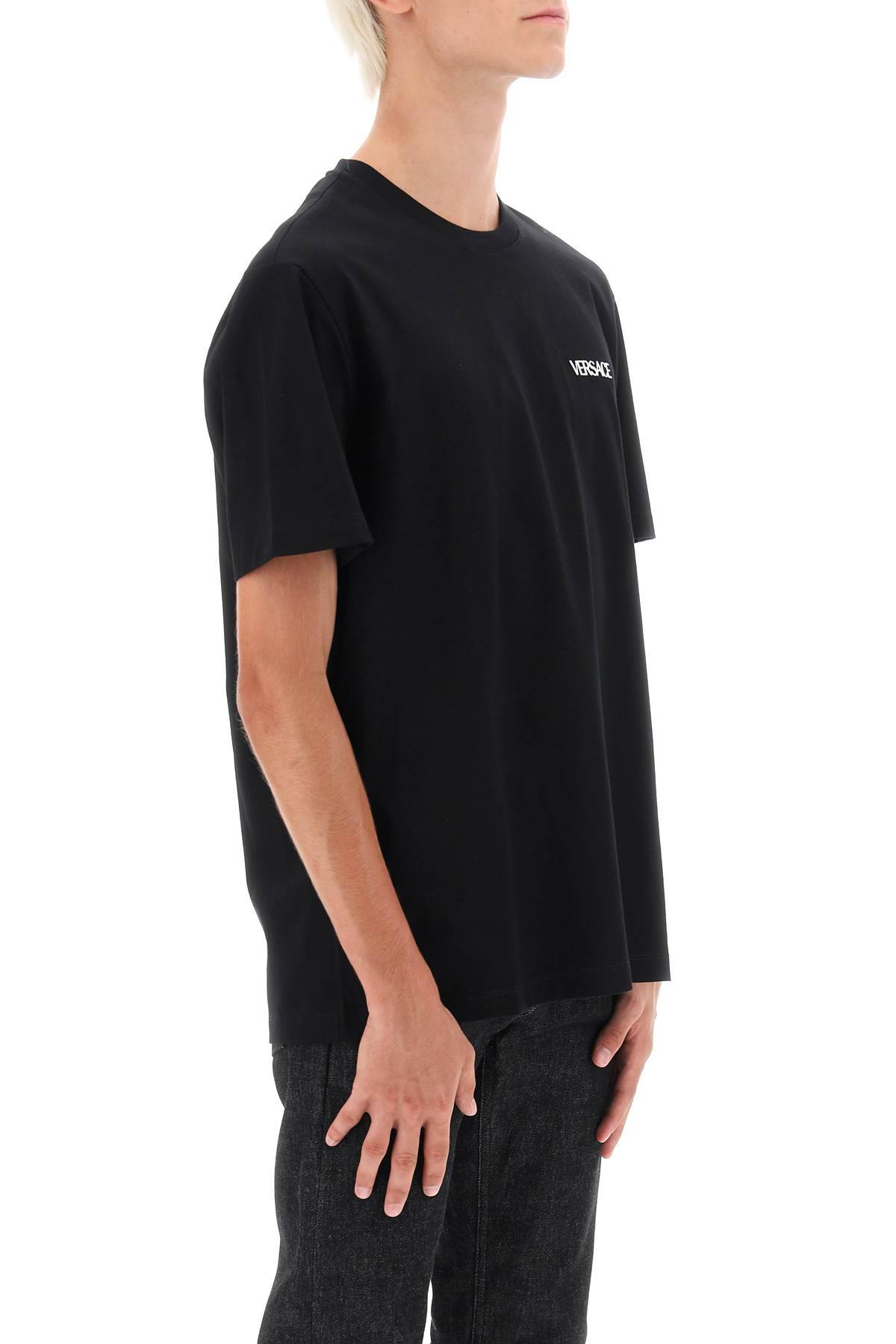 Shop Versace Medusa Flame T-shirt In Black
