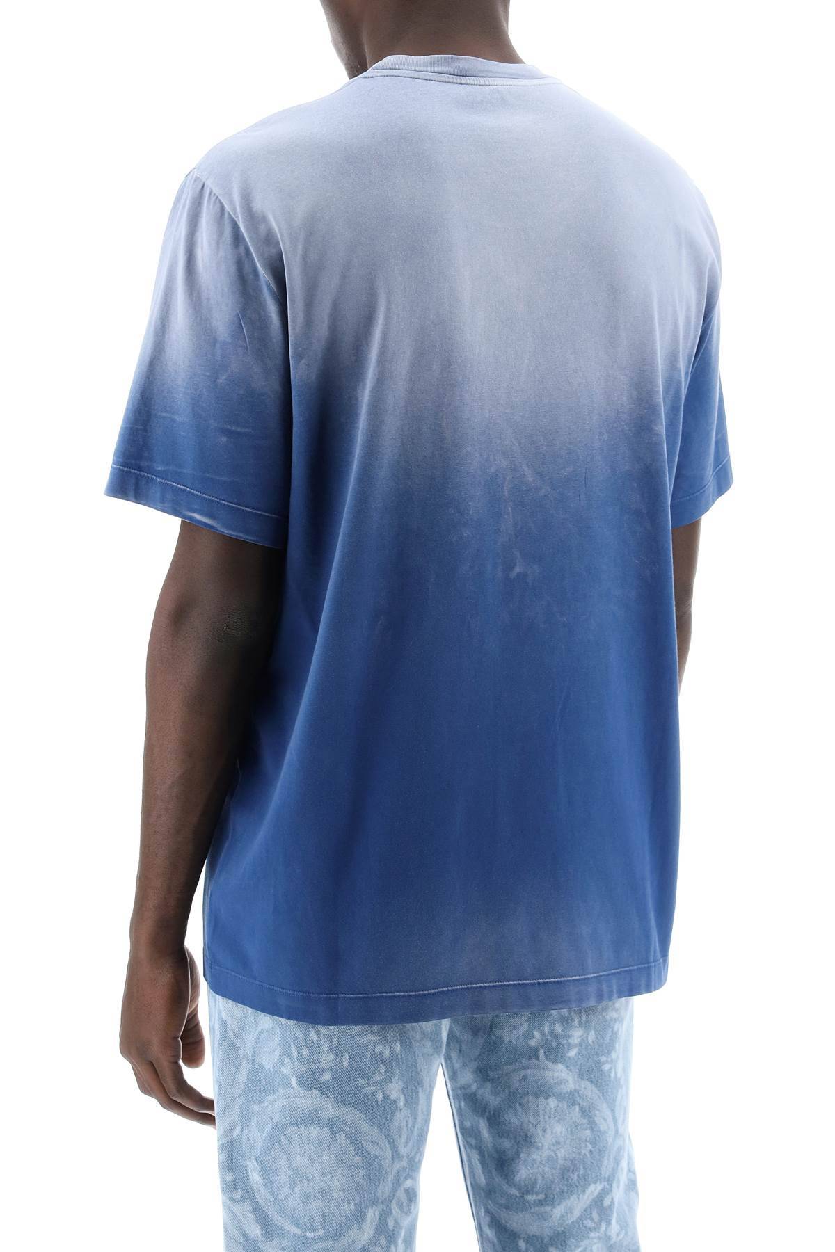 Shop Versace "gradient Medusa T-shirt In Blue,light Blue