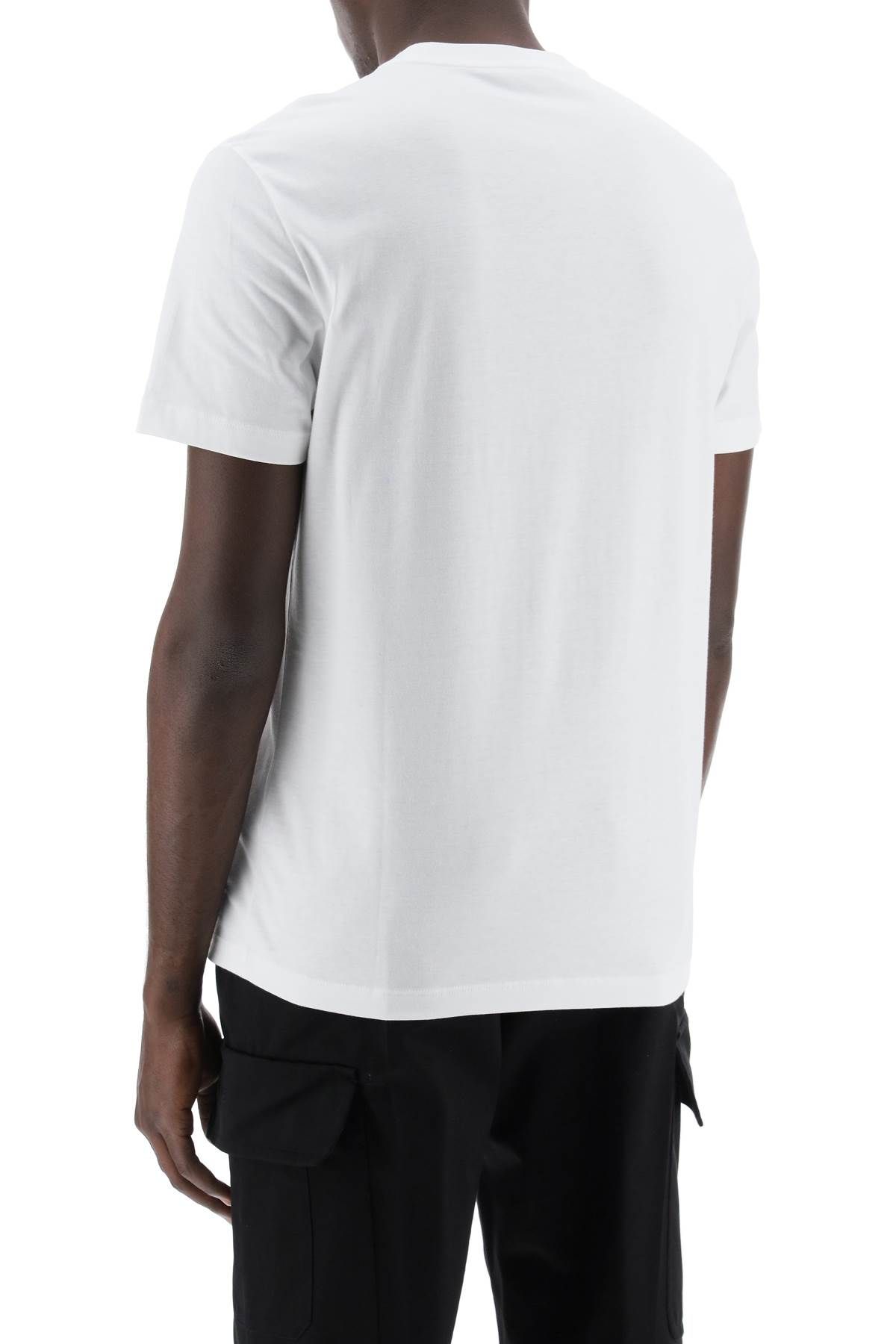 Shop Versace Embroidered Logo T-shirt In White