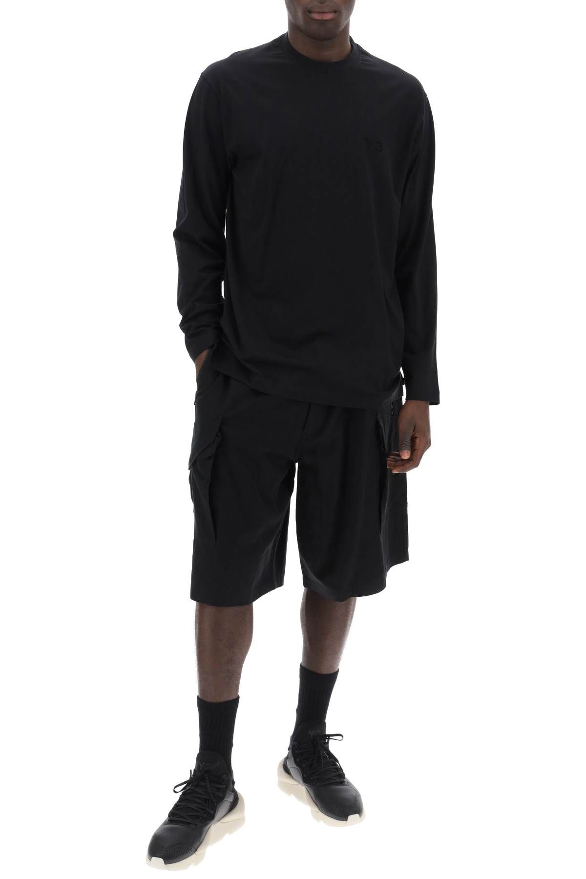 Shop Y-3 Long Sleeve T-shirt In Black