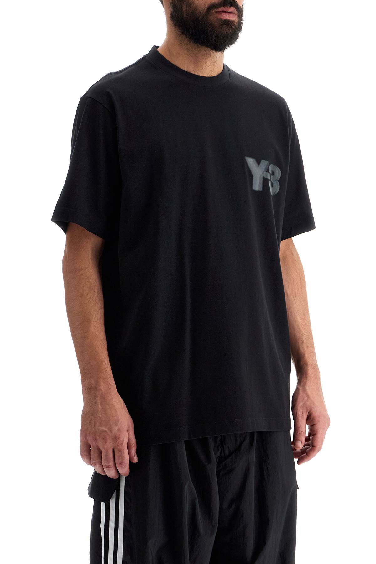 Shop Y-3 Oversized Logo T In Black