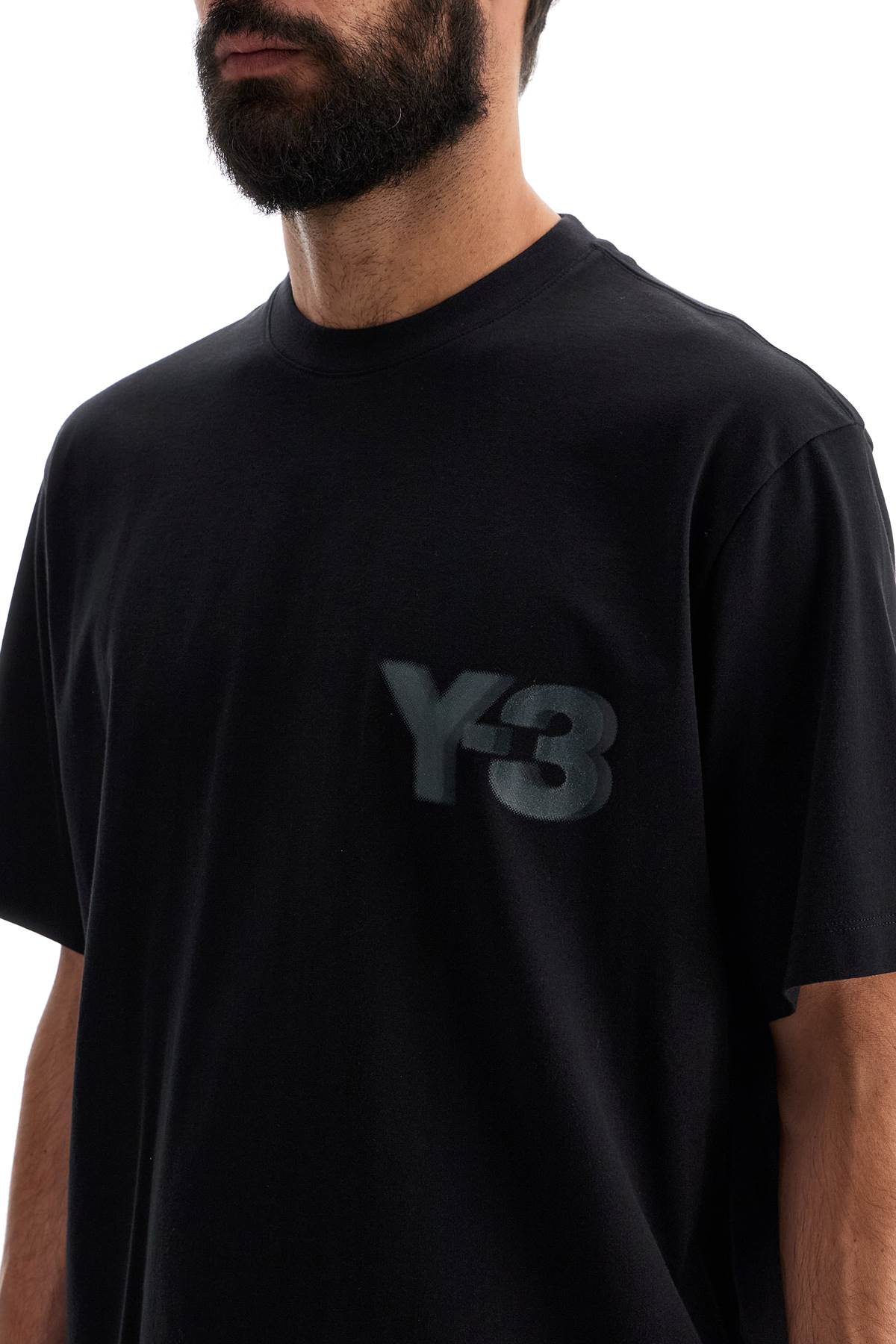 Shop Y-3 Oversized Logo T In Black