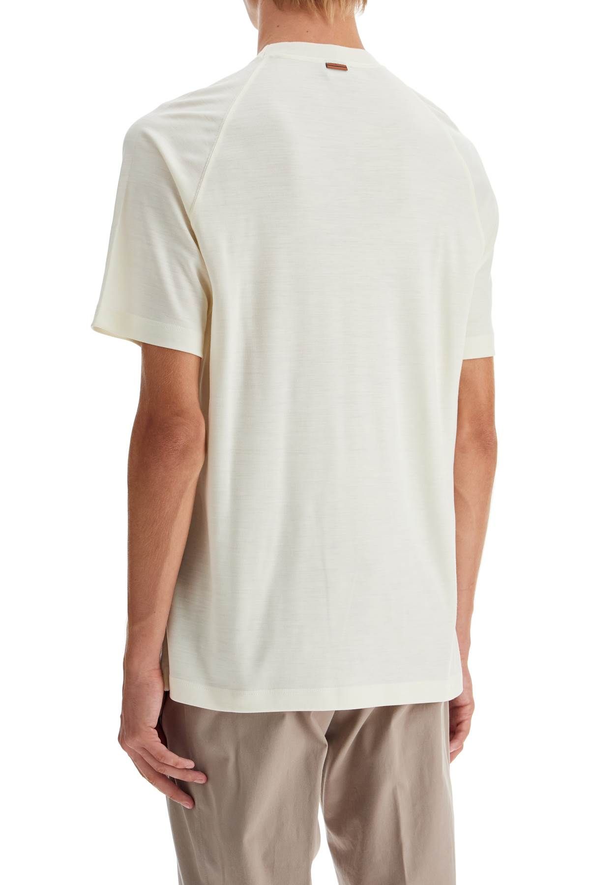 Shop Zegna Wool Jersey T-shirt For Men In White