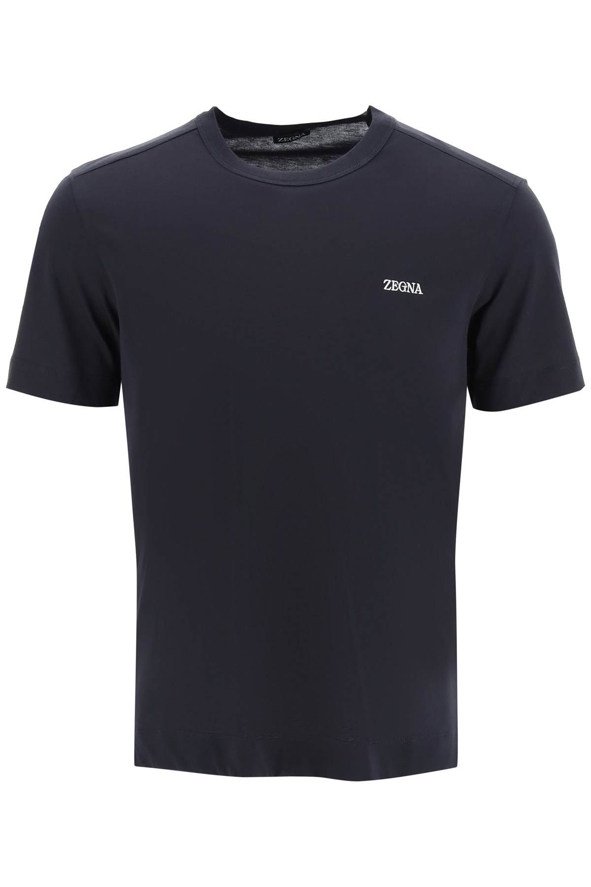 Shop Zegna Logo T-shirt In Blue