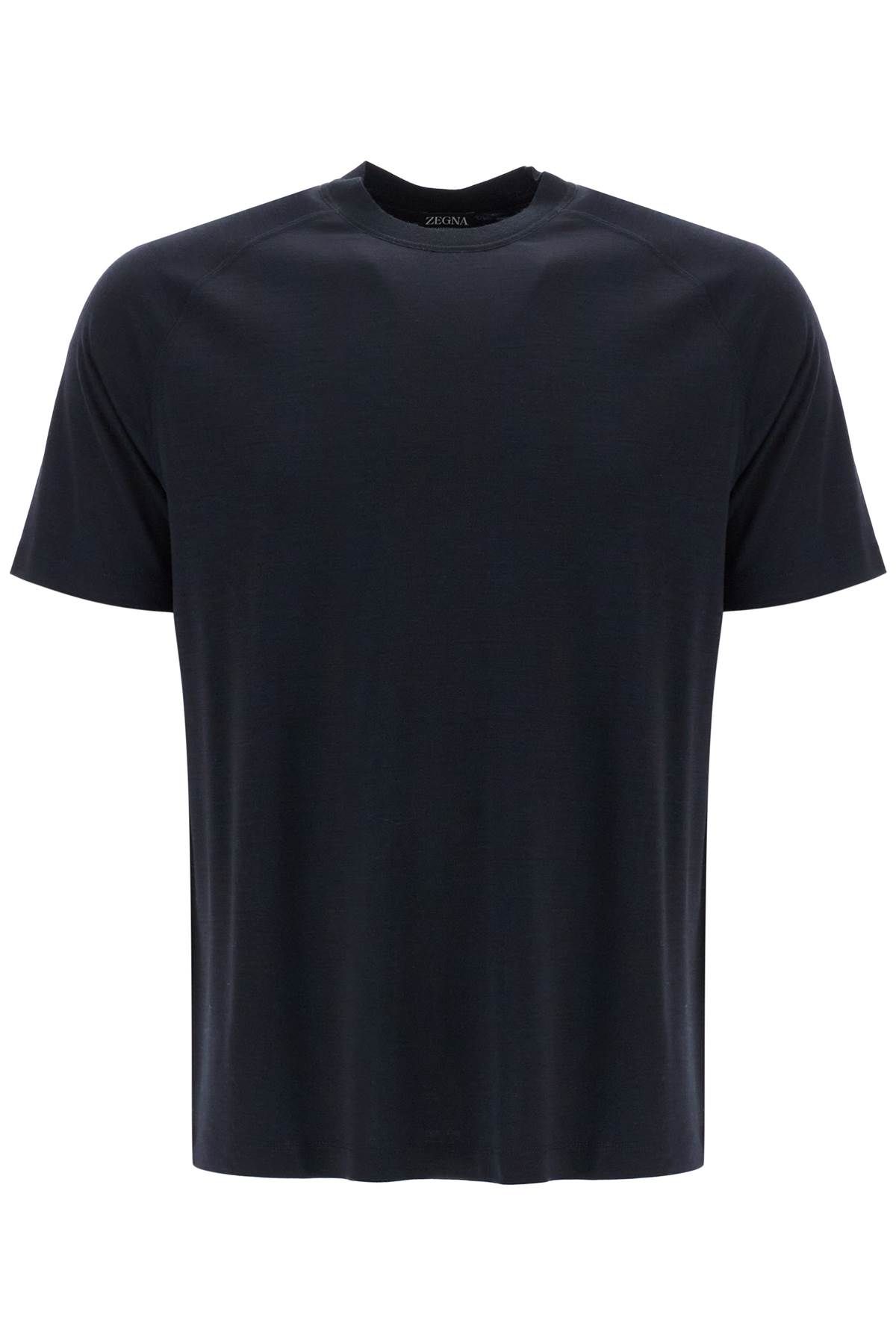 Shop Zegna Wool Jersey T-shirt For Men In Blue