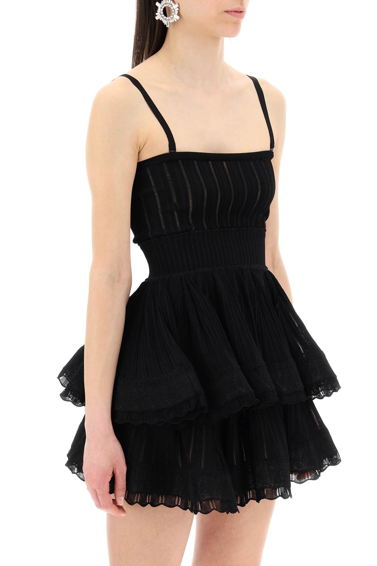 Shop Alaïa "crinoline Knit In Black