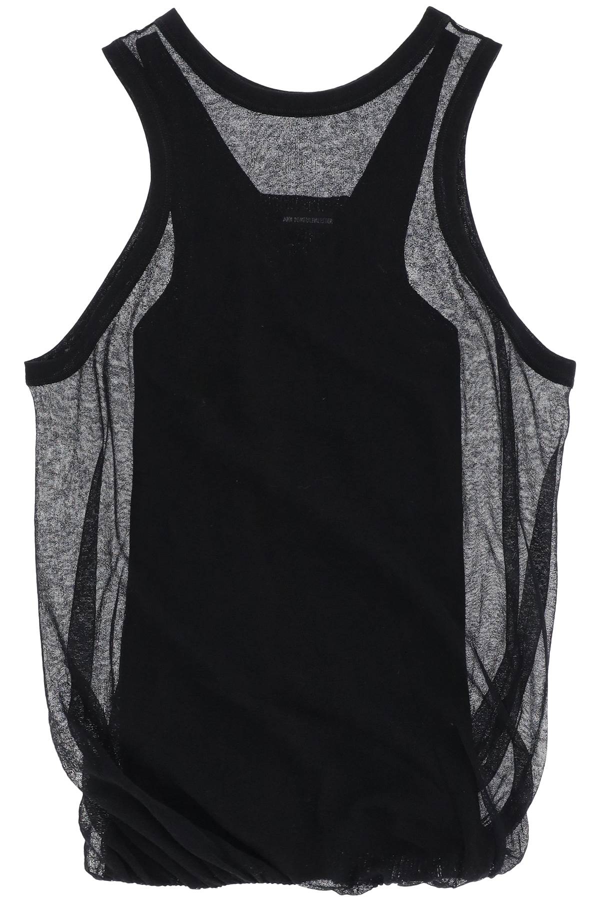 Shop Ann Demeulemeester 'herlinde' Double-layer Tank Top In Black