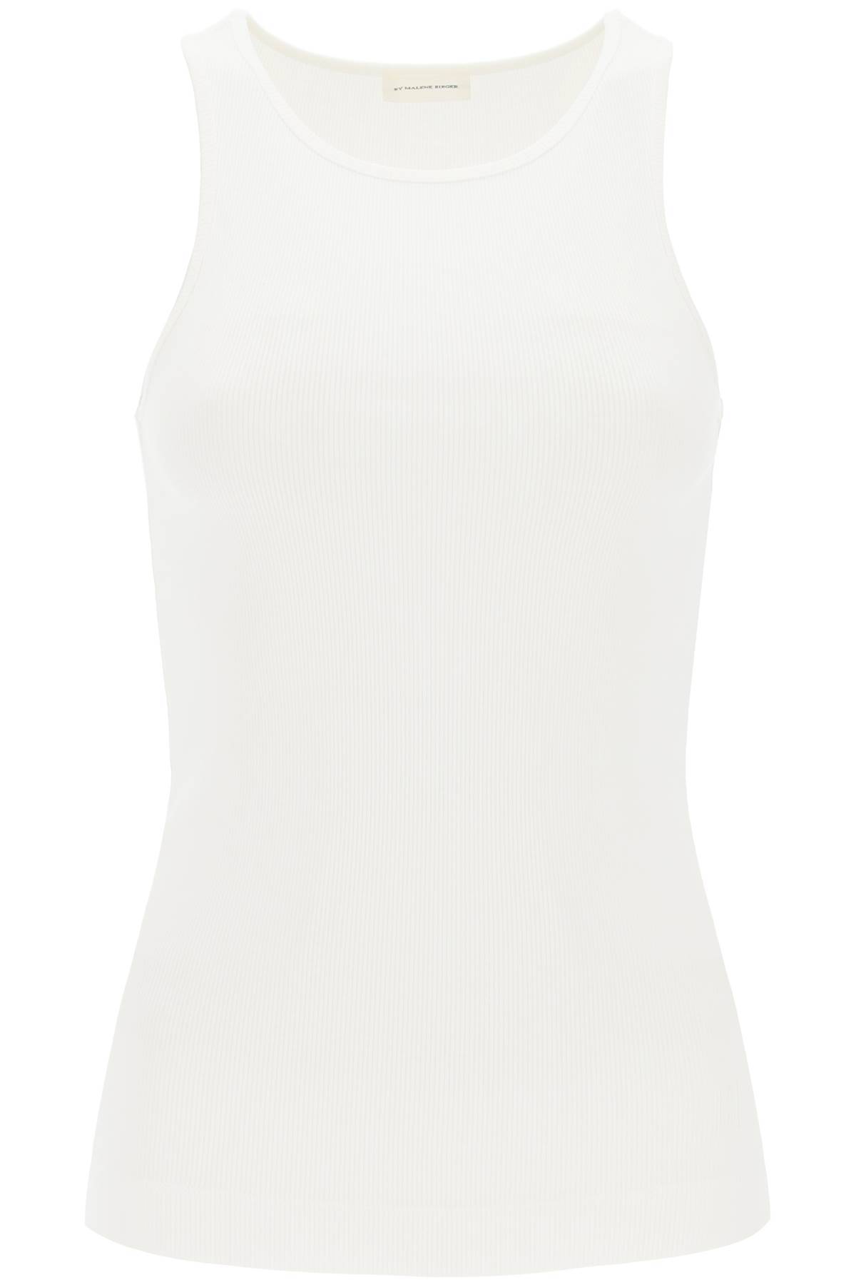 Shop By Malene Birger Amani Ribbed Tank Top In White