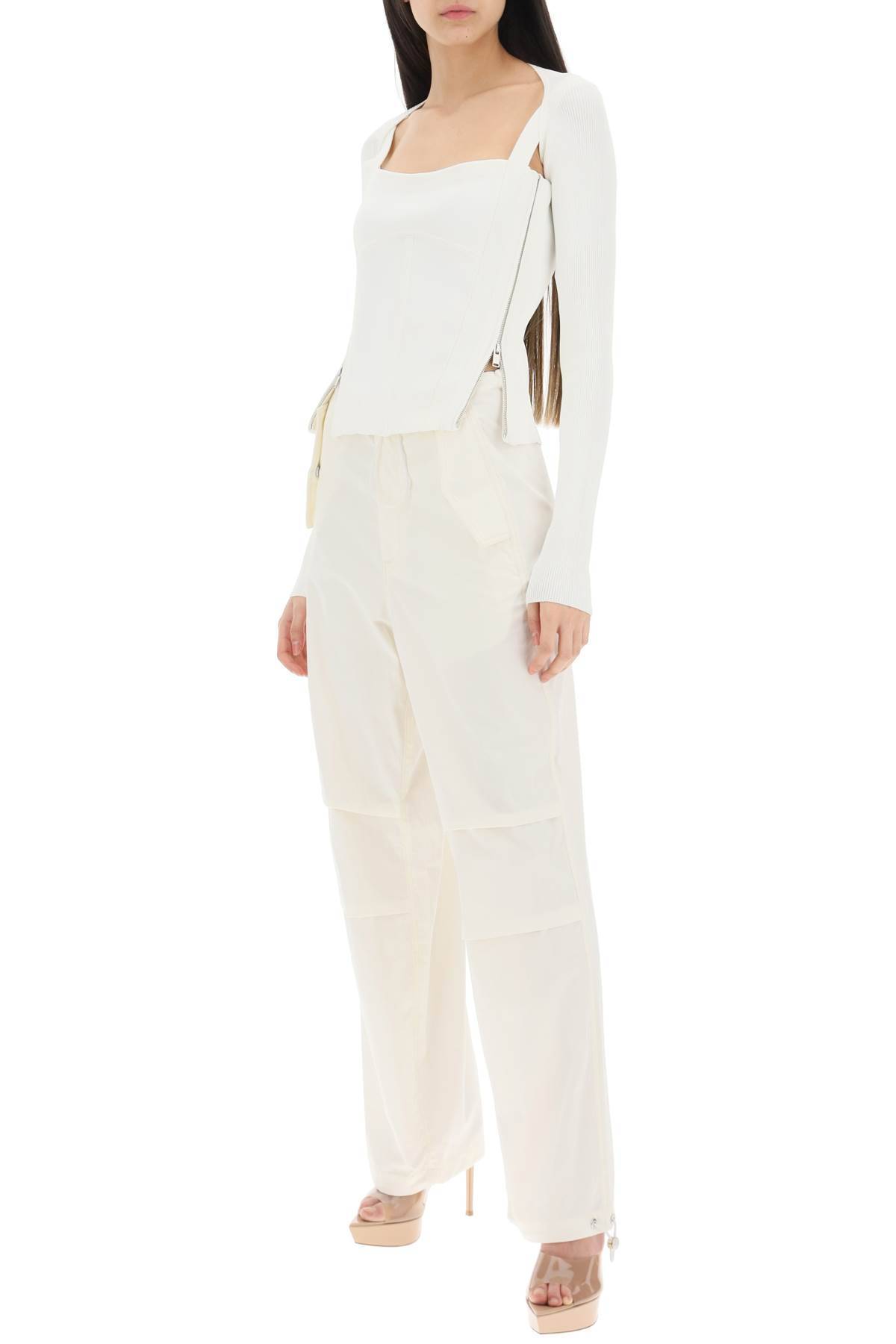 Shop Dion Lee Modular Corset Top In White