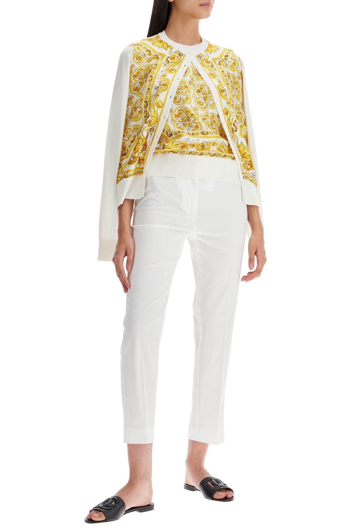 Shop Dolce & Gabbana "silk Sleeveless Top With Mai In White