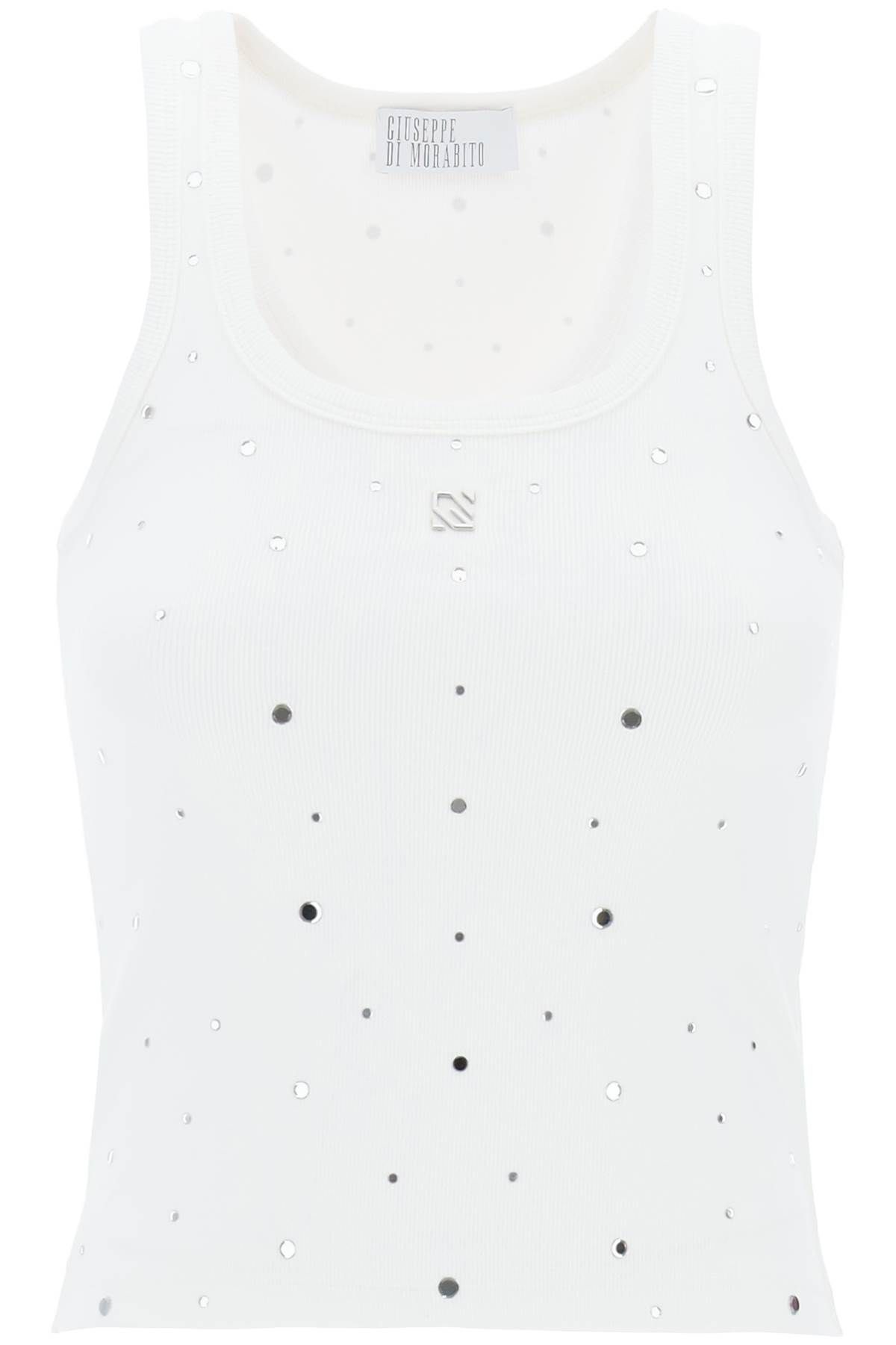 Shop Giuseppe Di Morabito Sleeveless Top With In White