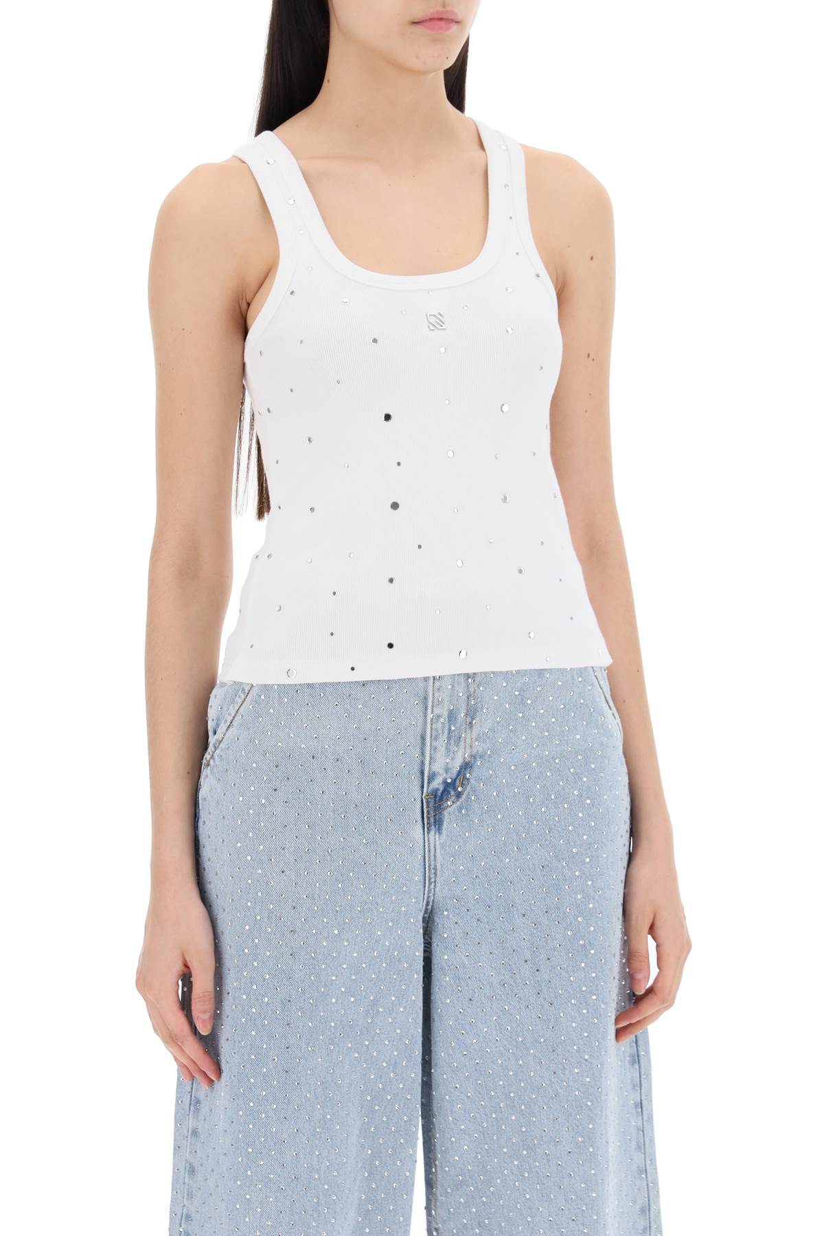 Shop Giuseppe Di Morabito Sleeveless Top With In White