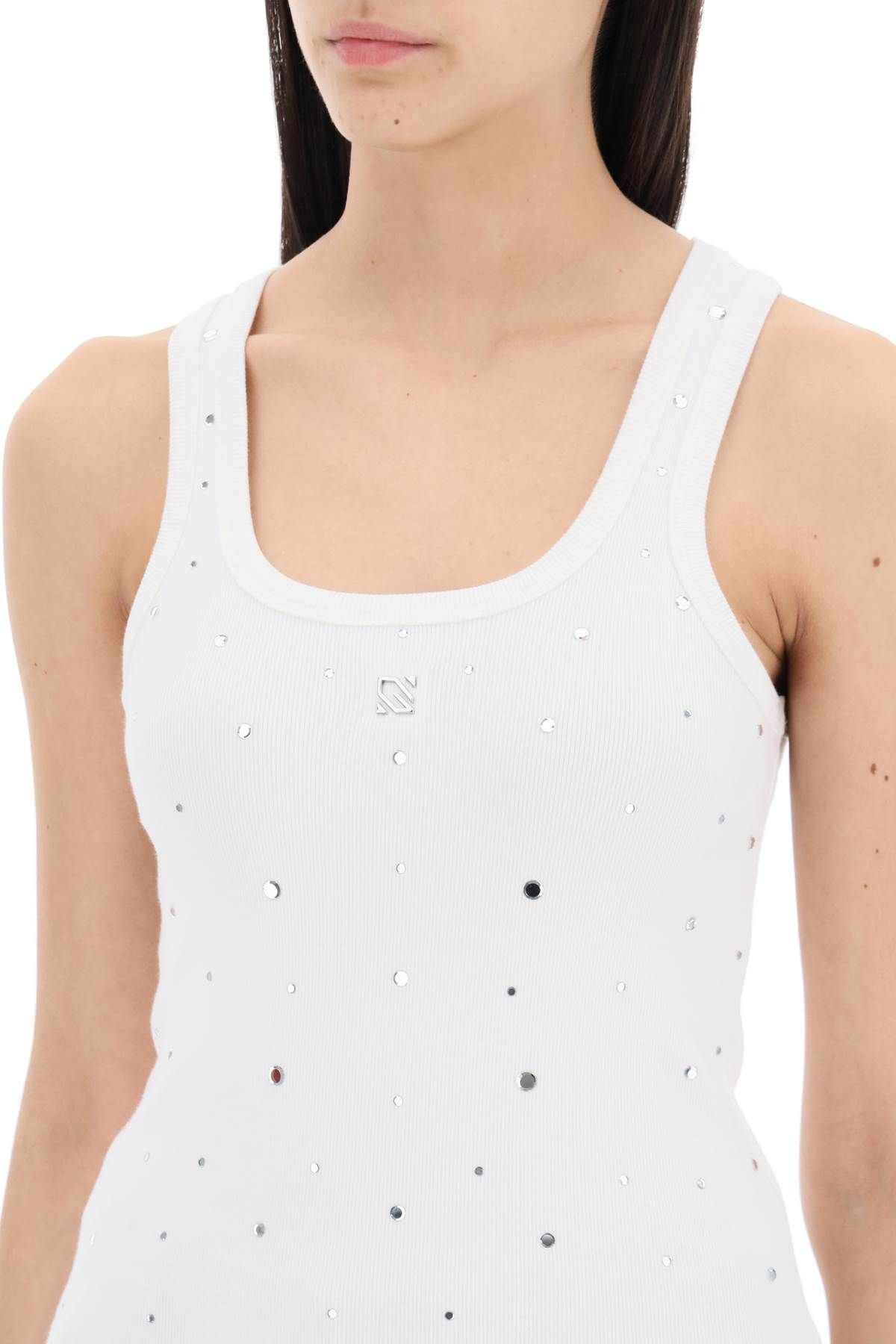 Shop Giuseppe Di Morabito Sleeveless Top With In White