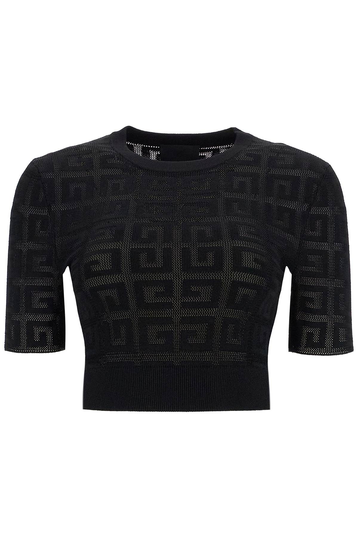 Shop Givenchy 4g Knit Crop Top In In Black