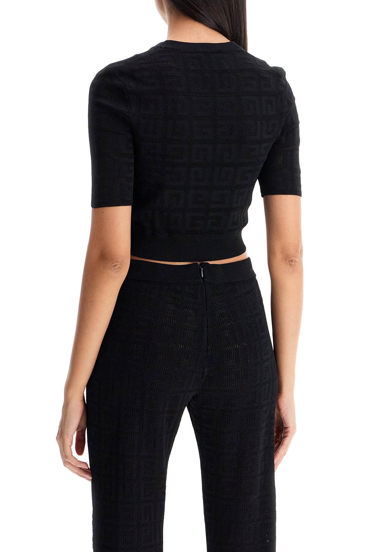 Shop Givenchy 4g Knit Crop Top In In Black