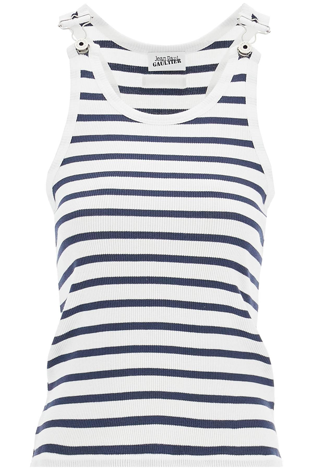 Shop Jean Paul Gaultier Striped Sailor Tank Top In White