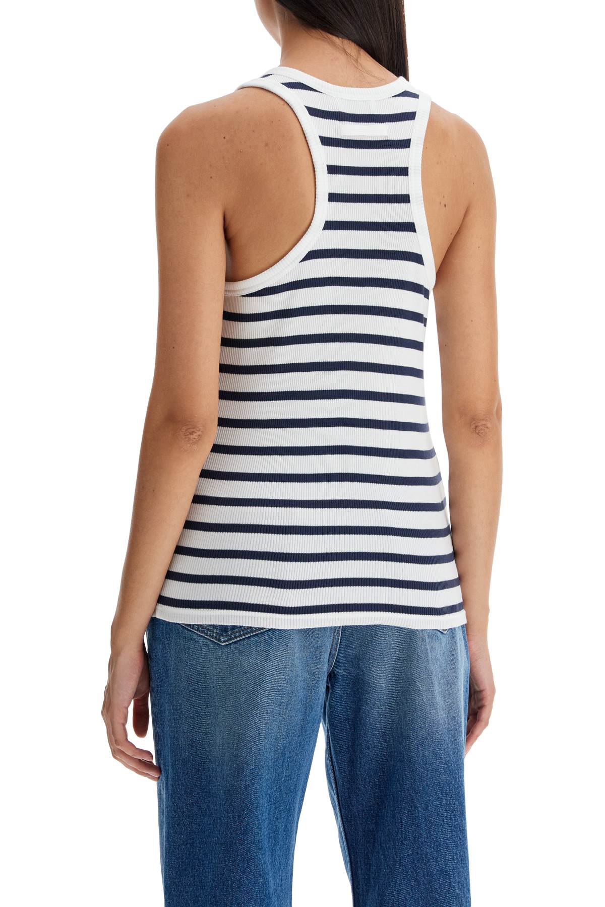 Shop Jean Paul Gaultier Striped Sailor Tank Top In White