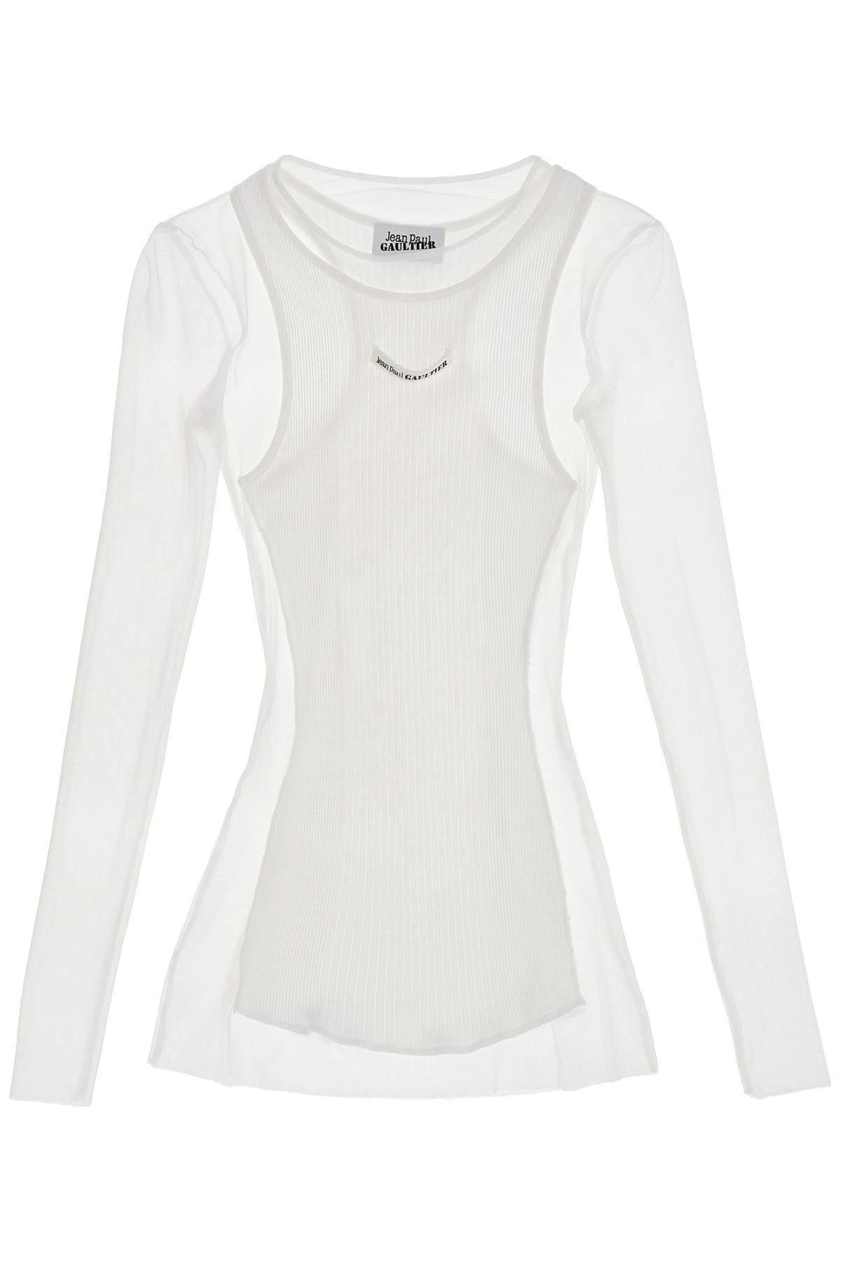 Shop Jean Paul Gaultier "petit Grand Top In Tulle And In White