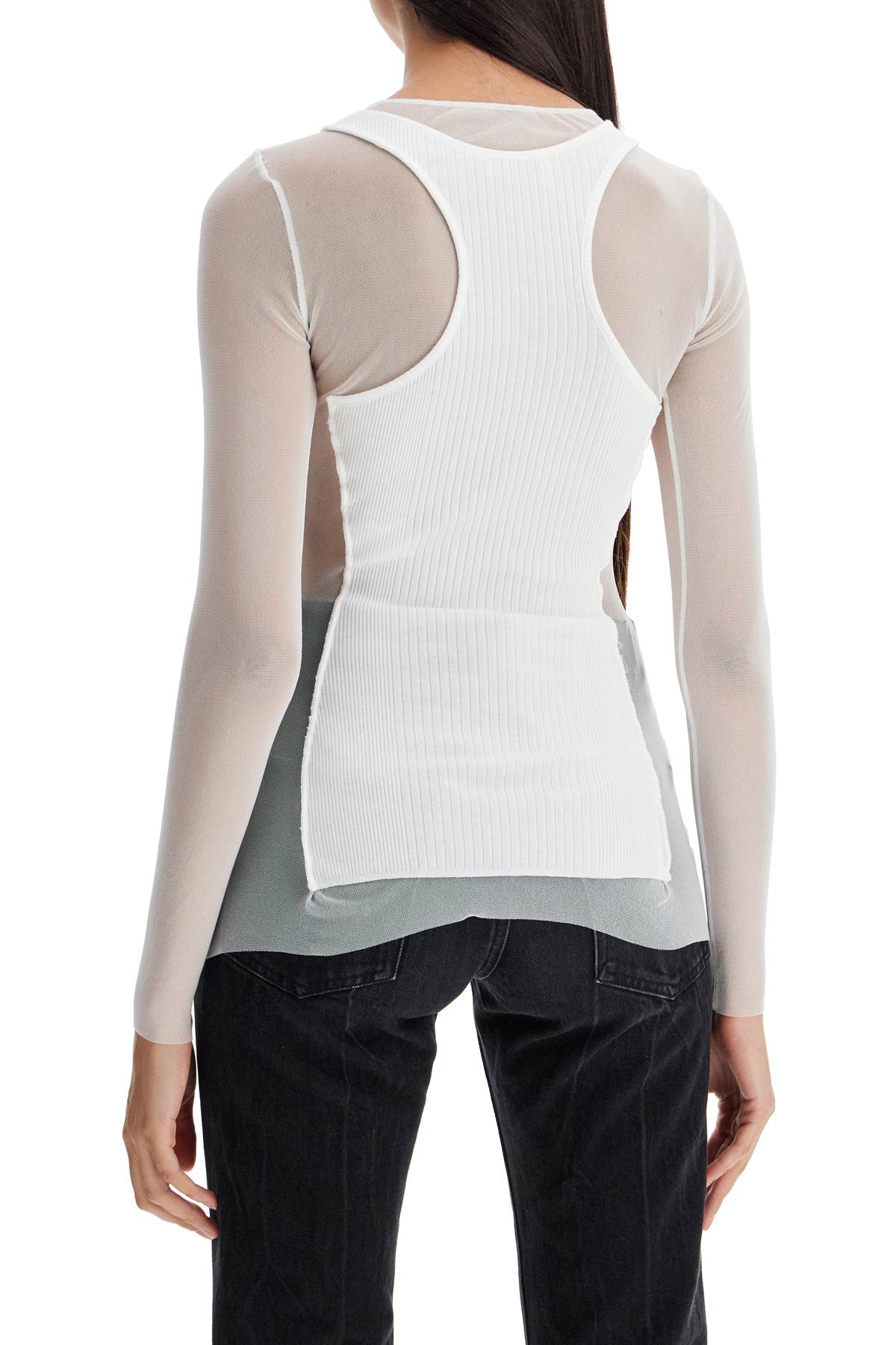 Shop Jean Paul Gaultier "petit Grand Top In Tulle And In White