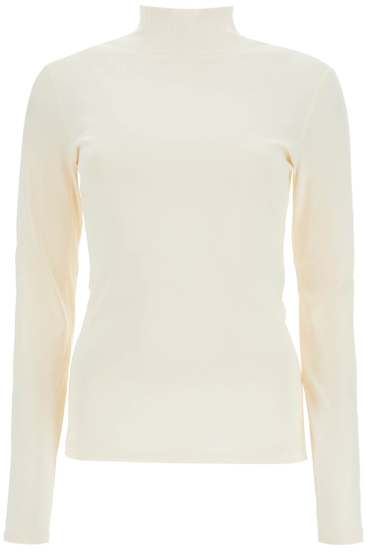 Shop Lemaire Lightweight Jersey Top With Turtle Neck In White