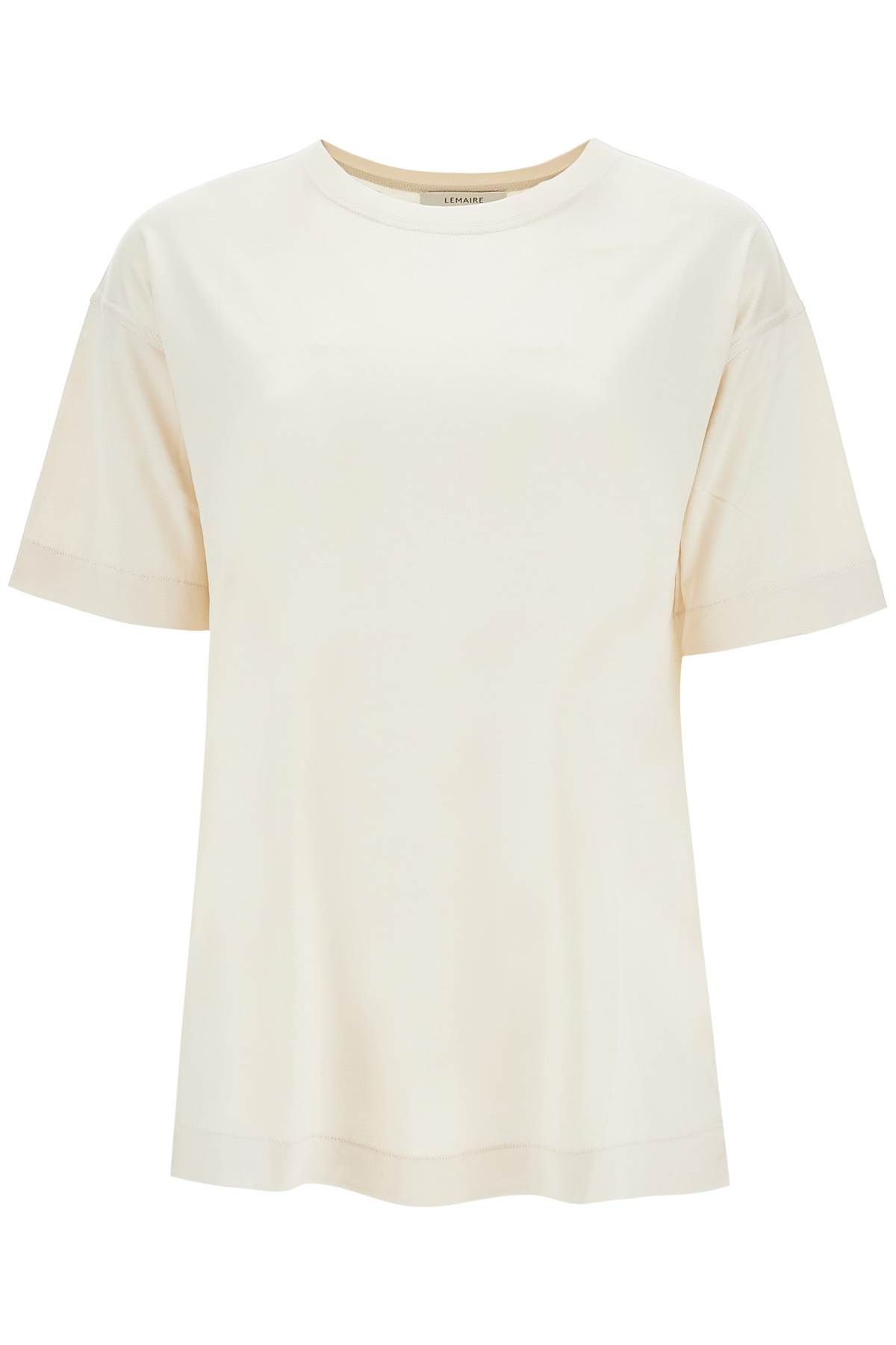 Shop Lemaire Silk Crewneck T-shirt In Neutro