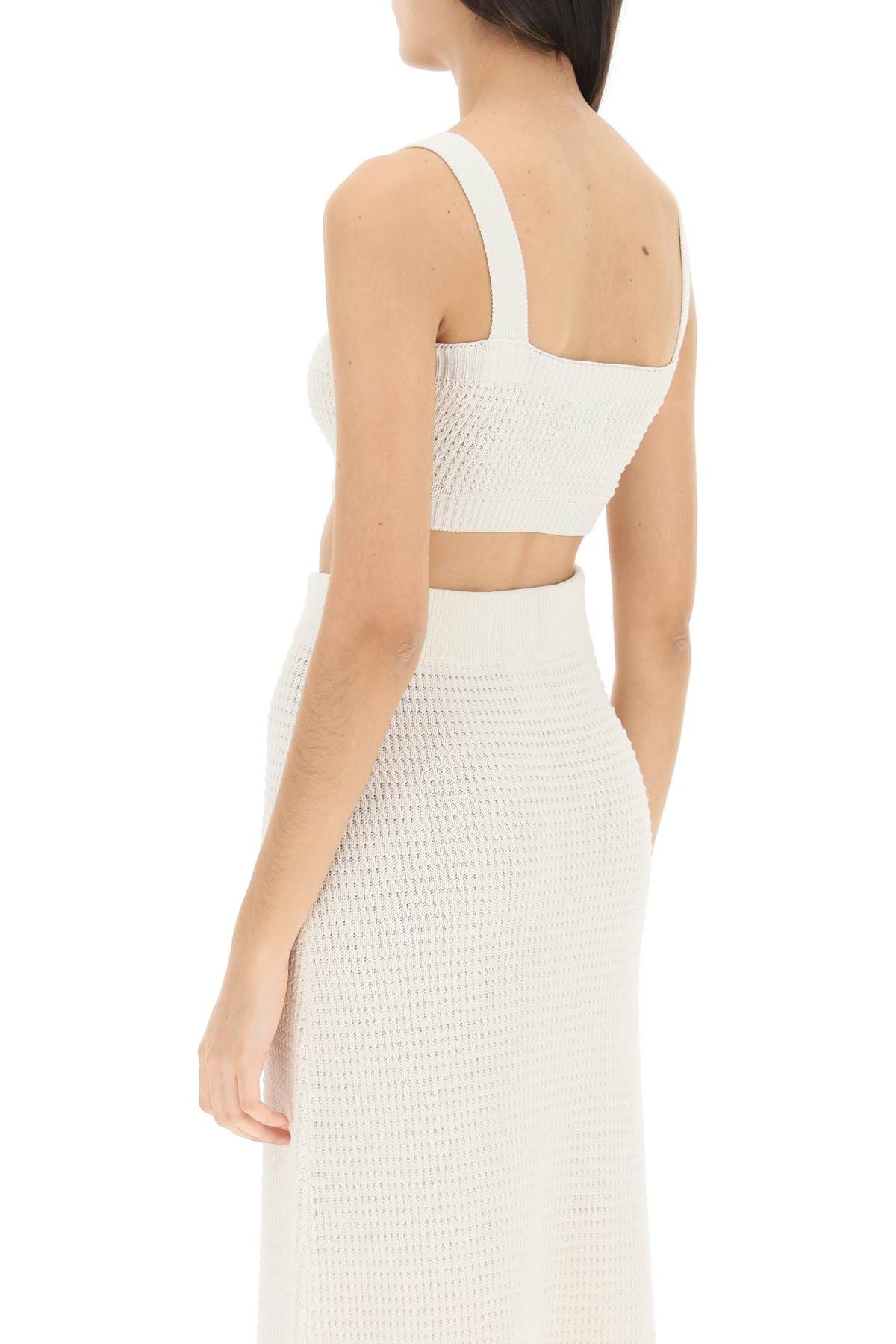 Shop Loulou Studio 'senna' Knitted Bandeau Top In White