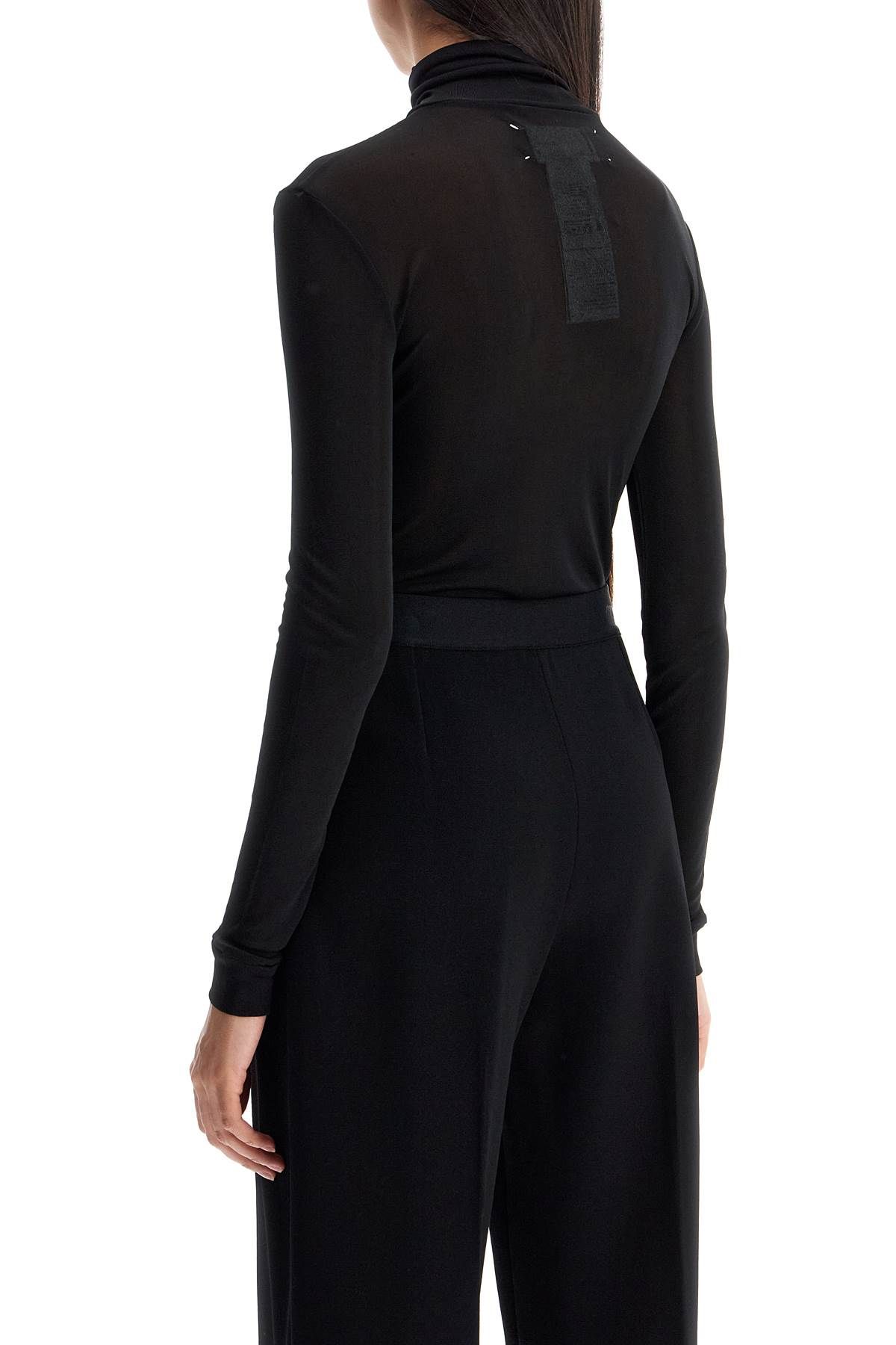 Shop Maison Margiela High-necked Body Suit In Black